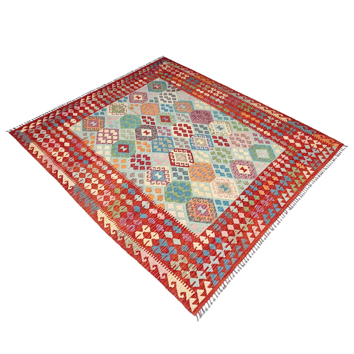 Handmade Vegetable Kelim 7' 3" x 9' 9" (ft) - No. Y37335