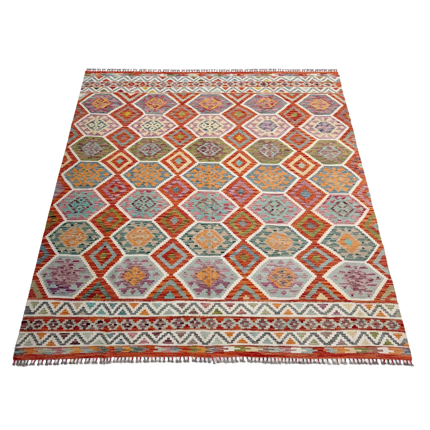 Handmade Vegetable Kilim 8' 5" x 9' 9" (ft) - No. Y37336
