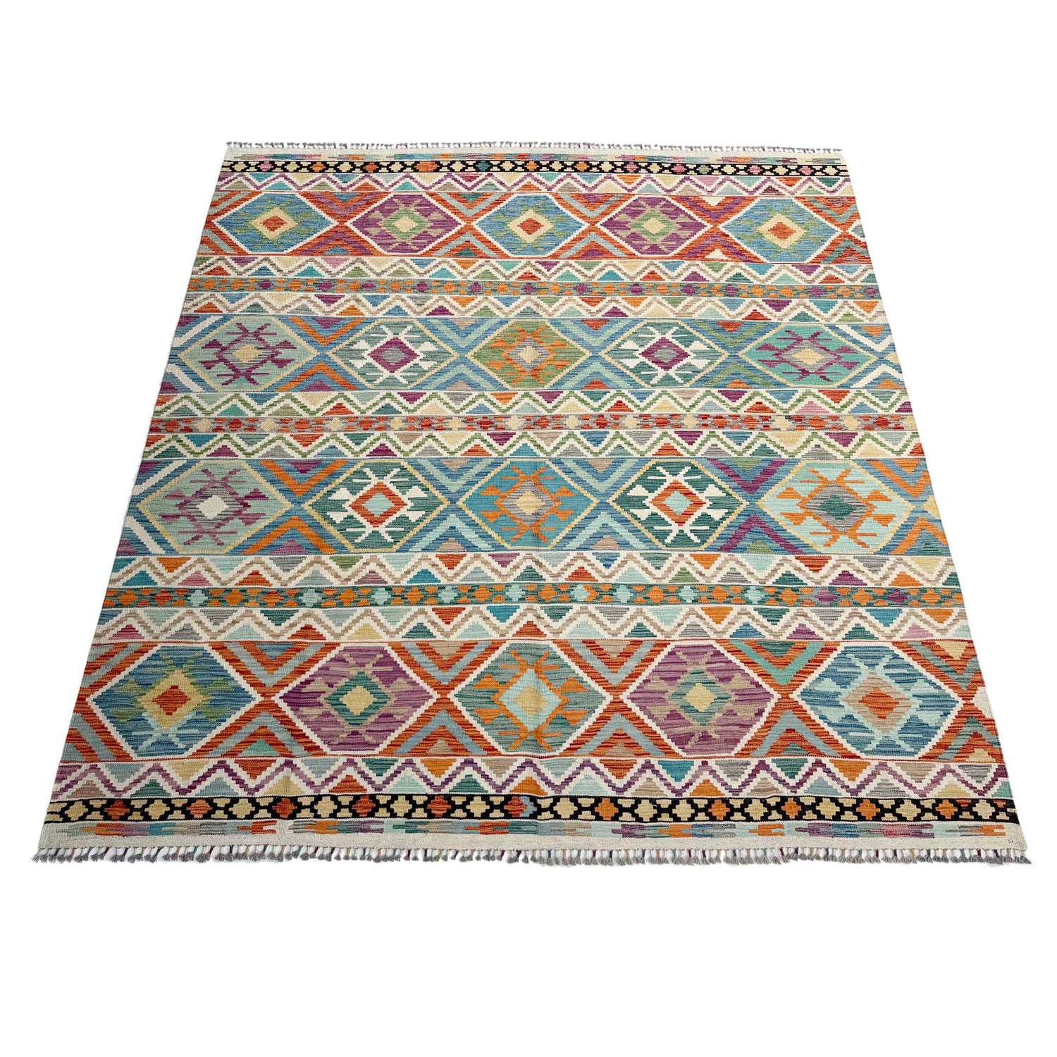 Handmade Vegetable Kelim 8' 6" x 9' 11" (ft) - No. Y37343