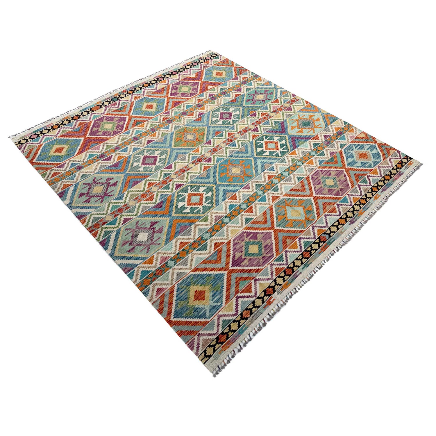 Handmade Vegetable Kelim 8' 6" x 9' 11" (ft) - No. Y37343