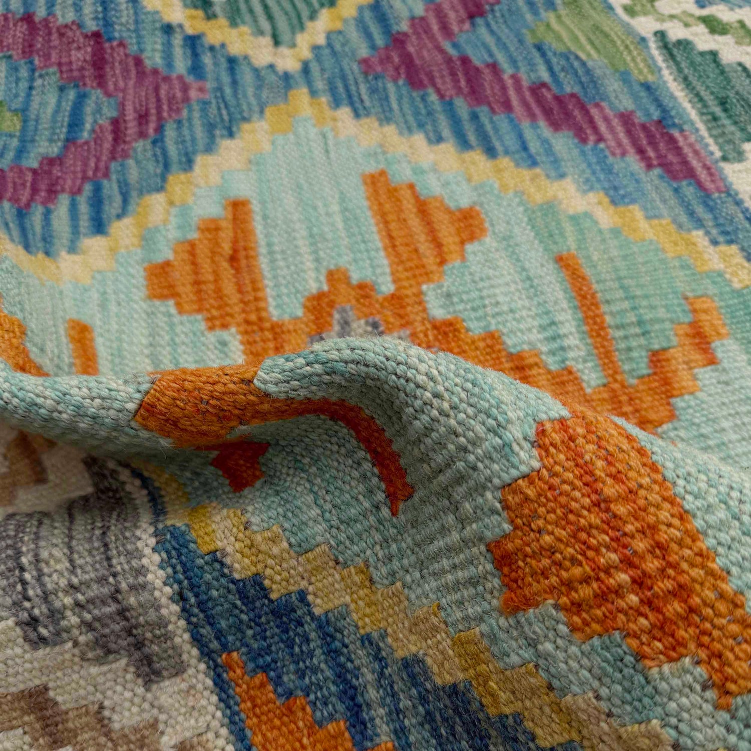 Handmade Vegetable Kelim 8' 6" x 9' 11" (ft) - No. Y37343