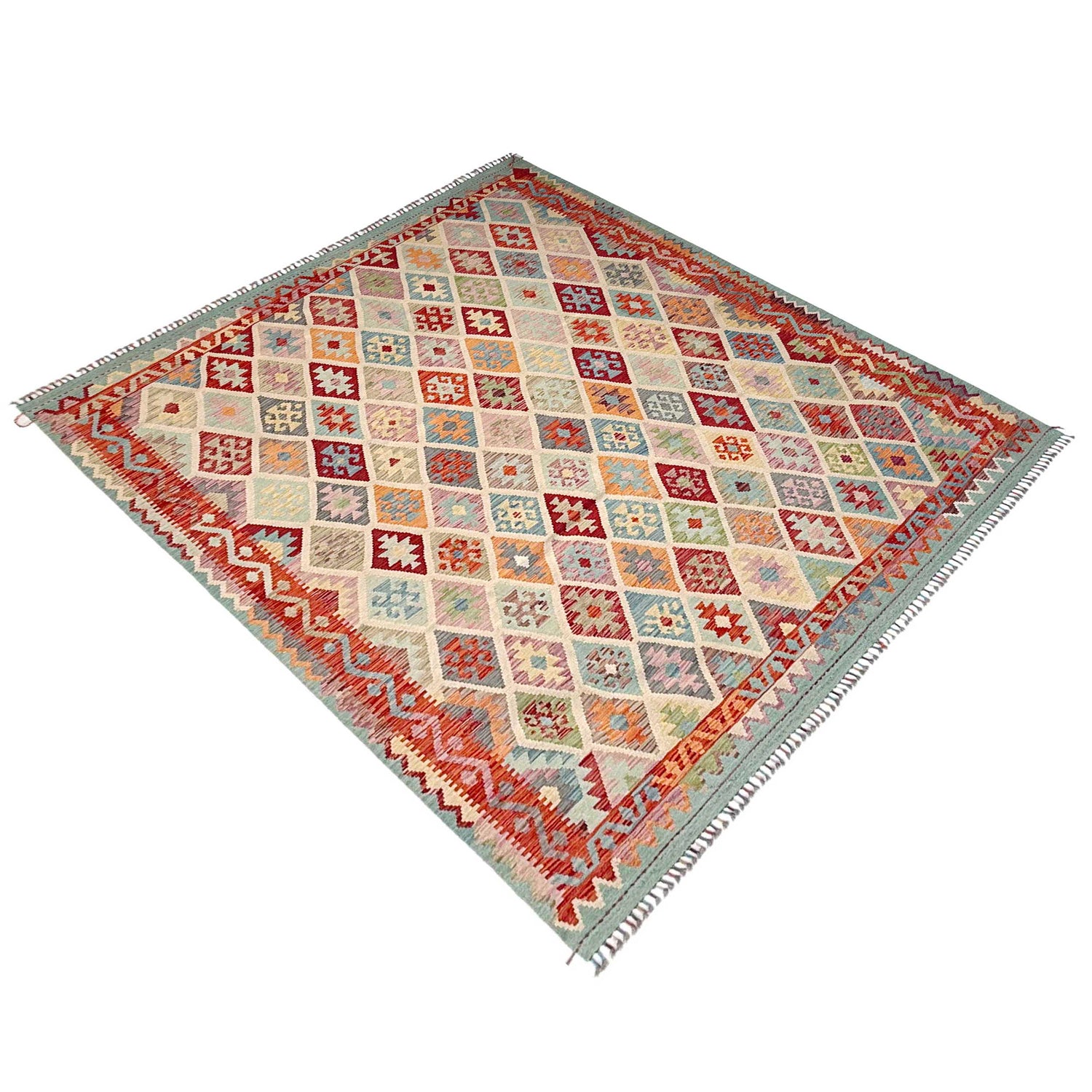 Handmade Vegetable Kilim 8' 5" x 10' 0" (ft) - No. Y37345
