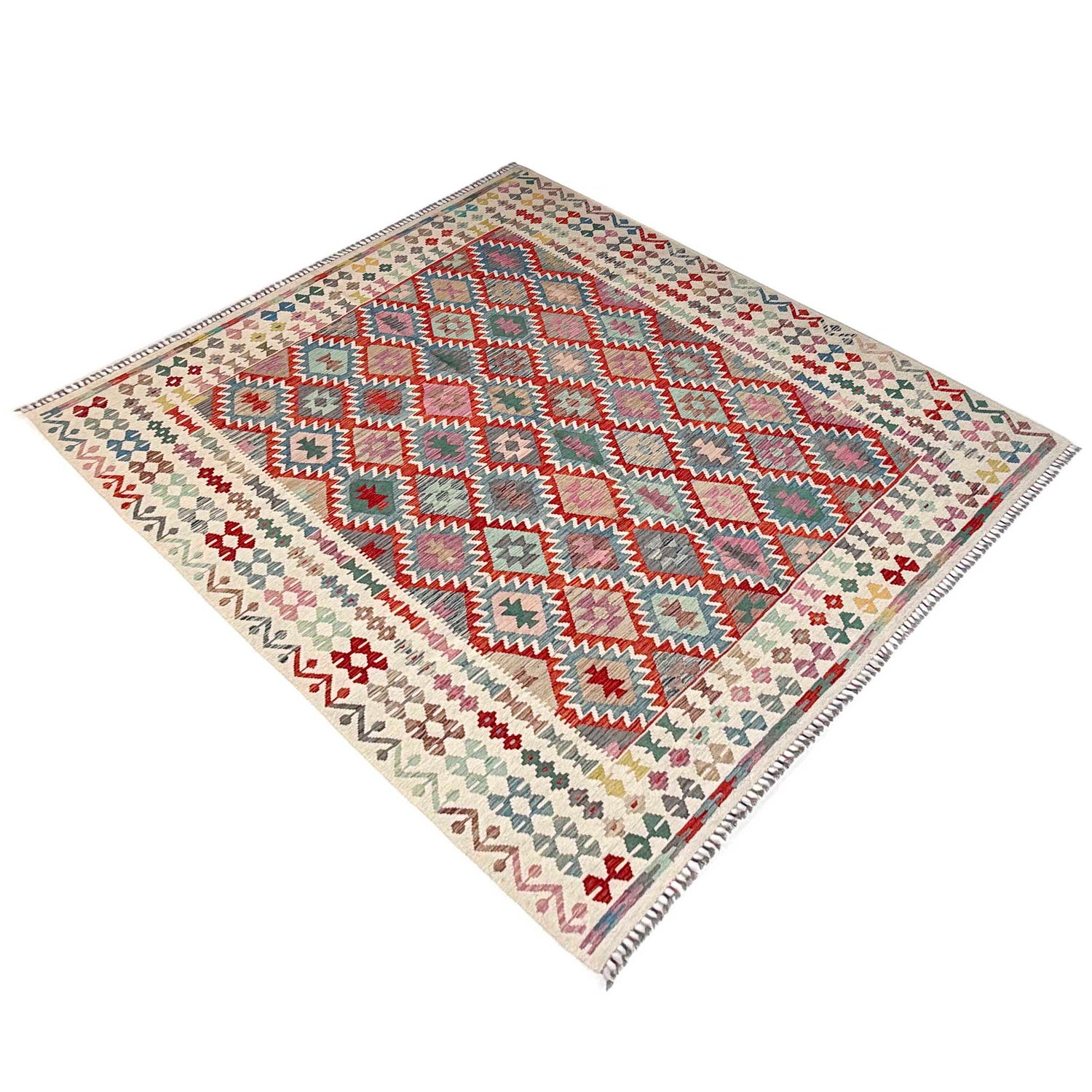 Handmade Vegetable Kelim 8' 5" x 9' 9" (ft) - No. Y37347