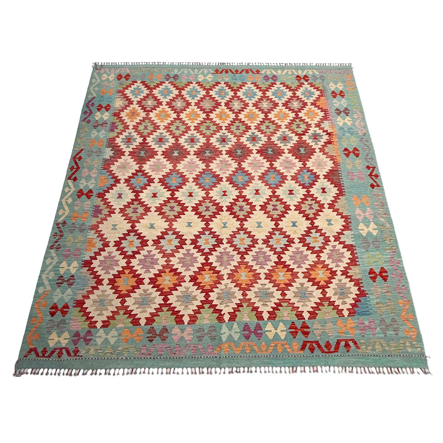 Handmade Vegetable Kelim 8' 4" x 9' 11" (ft) - No. Y37349