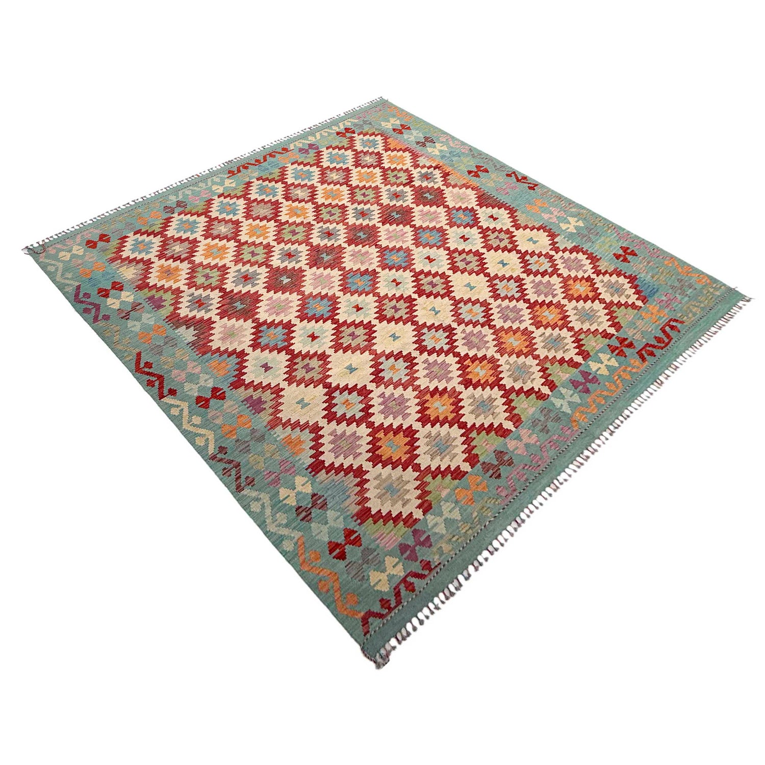 Handmade Vegetable Kelim 8' 4" x 9' 11" (ft) - No. Y37349