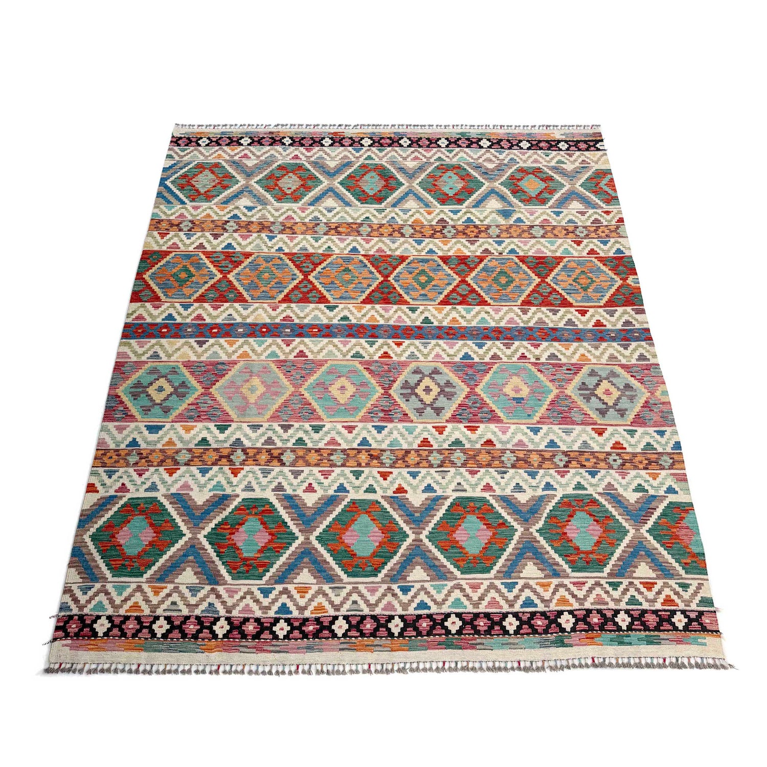 Handmade Vegetable Kilim 8' 4" x 9' 10" (ft) - No. Y37352