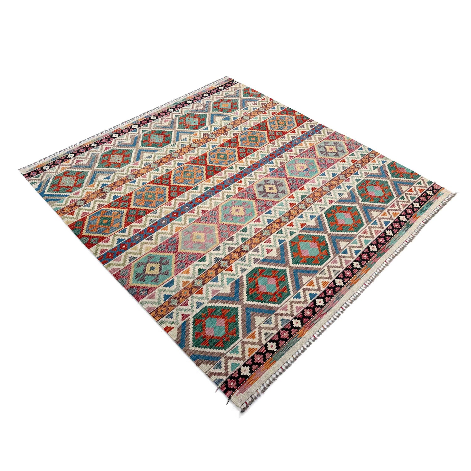 Handmade Vegetable Kilim 8' 4" x 9' 10" (ft) - No. Y37352