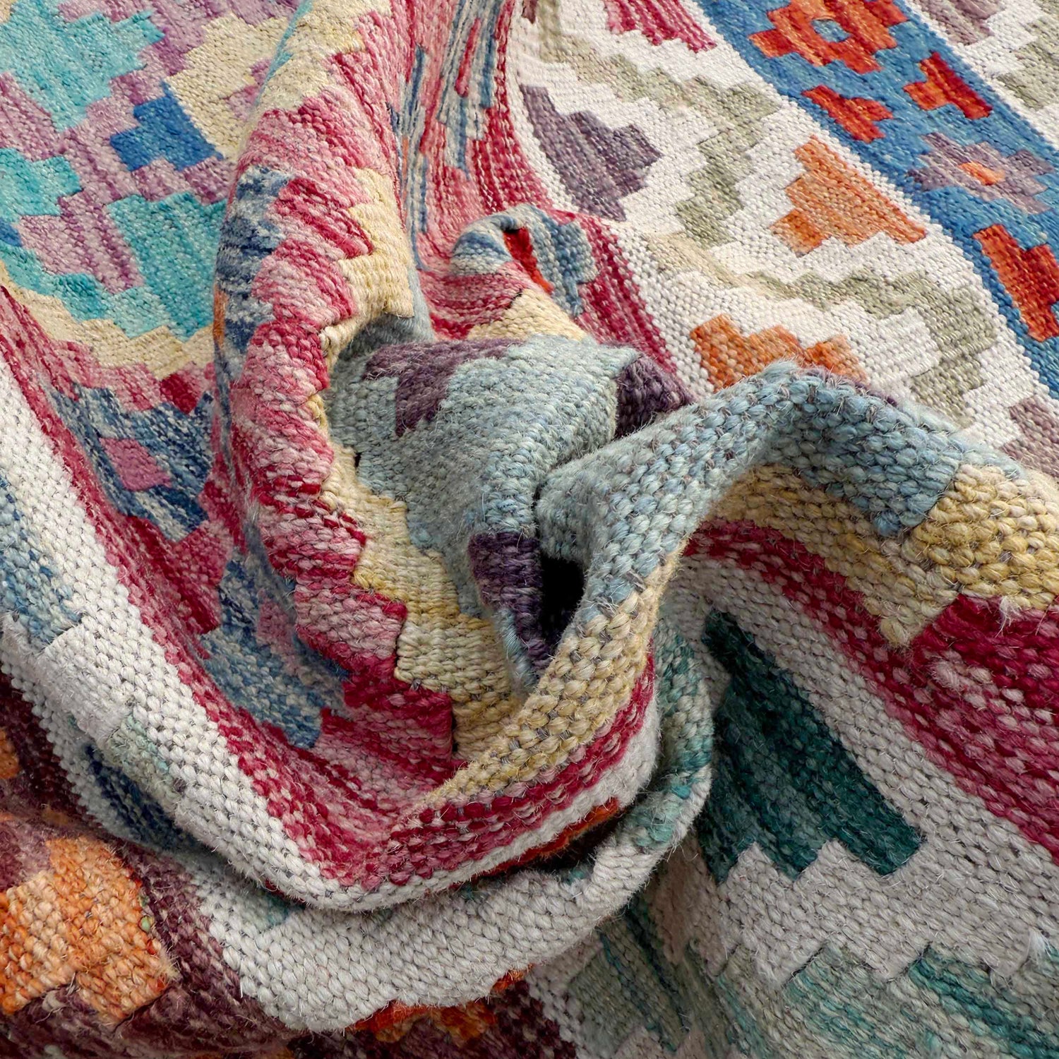 Handmade Vegetable Kilim 8' 4" x 9' 10" (ft) - No. Y37352