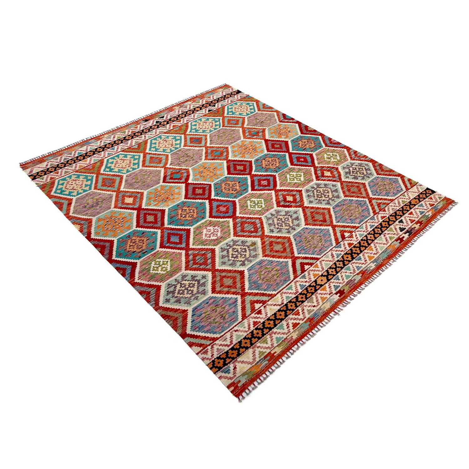 Handmade Vegetable Kelim 8' 5" x 9' 9" (ft) - No. Y37353