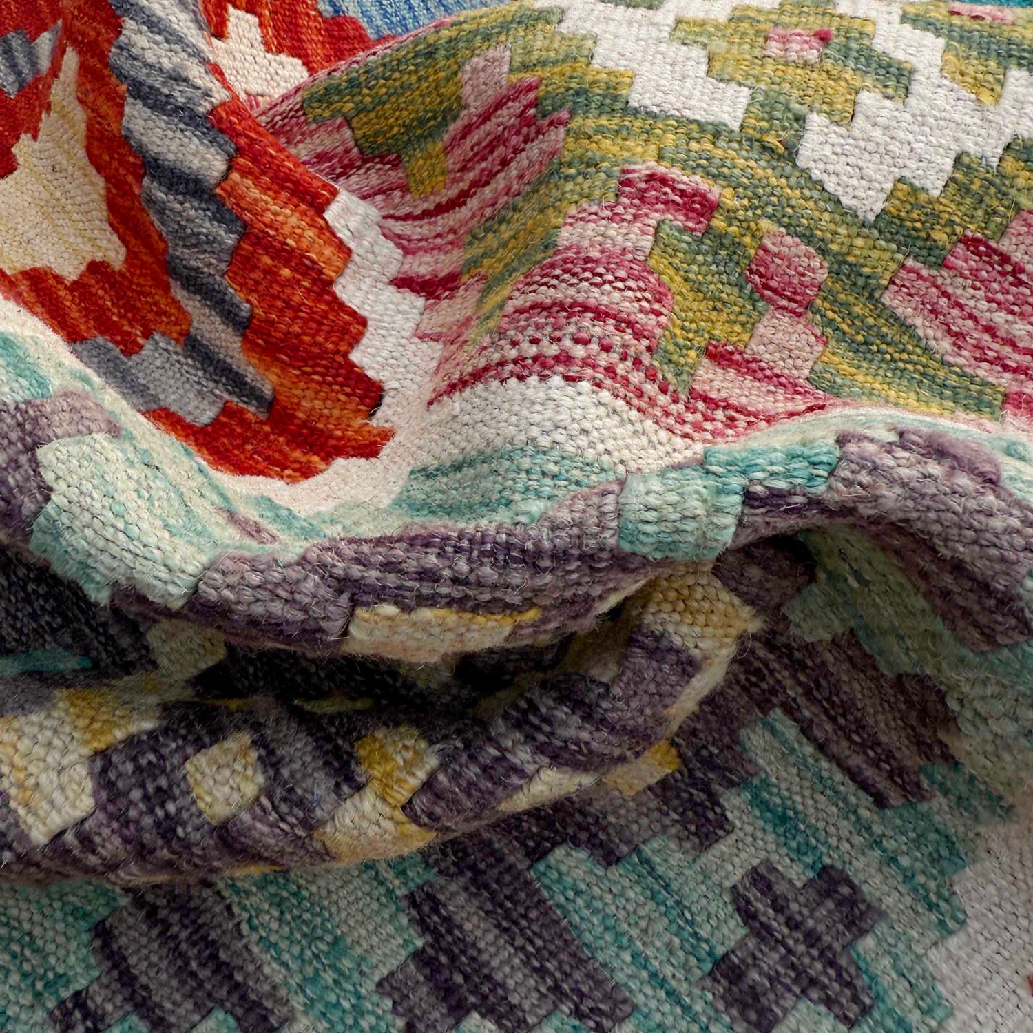 Handmade Vegetable Kelim 8' 5" x 9' 9" (ft) - No. Y37353