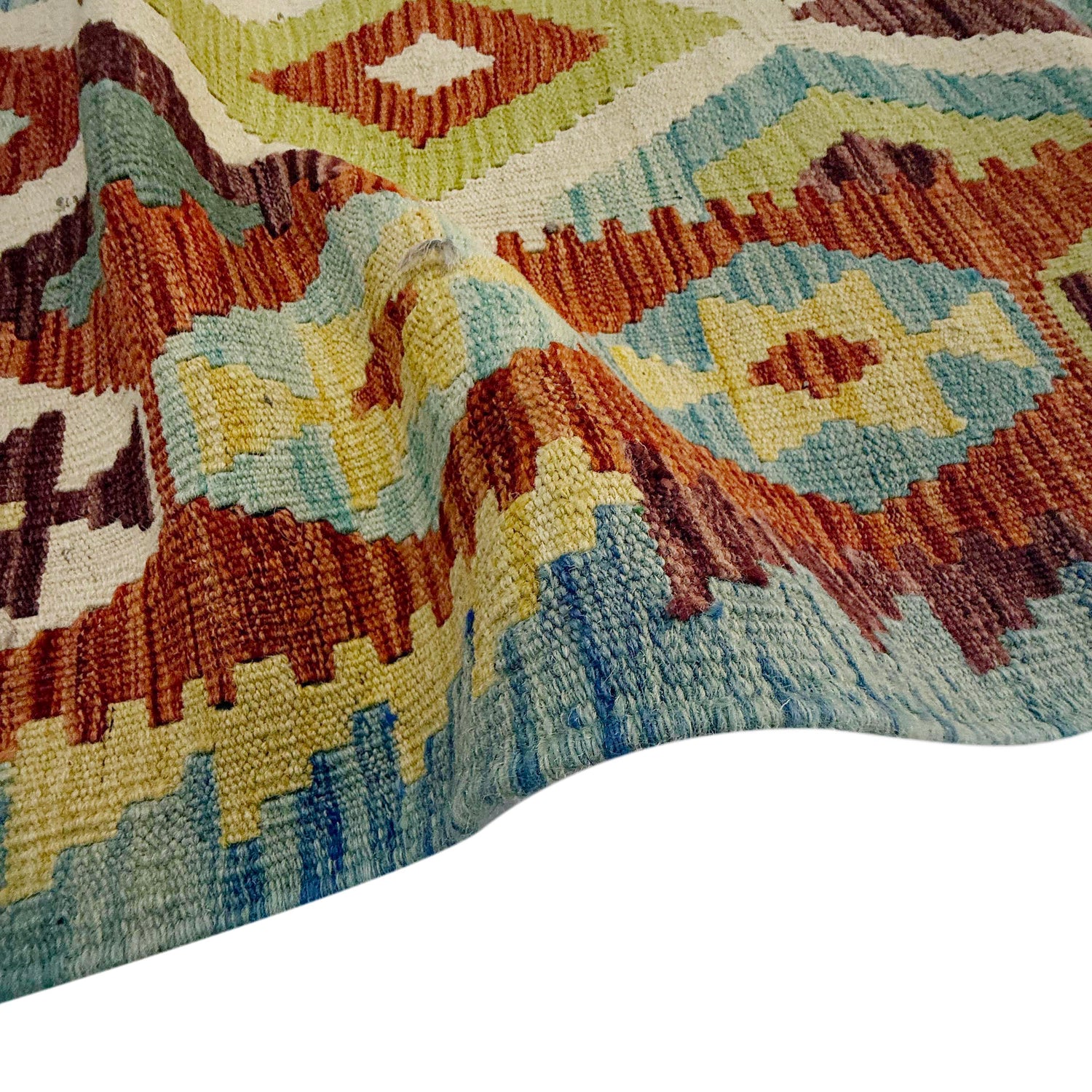 Handmade Vegetable Kelim 6' 6" x 9' 9" (ft) - No. Y37446