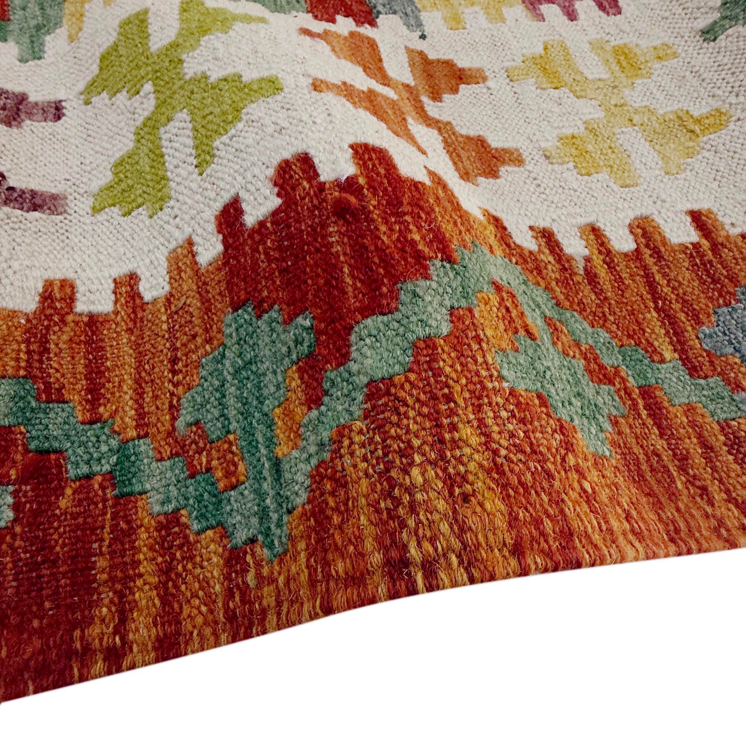 Handmade Vegetable Kelim 6' 6" x 9' 8" (ft) - No. Y37447