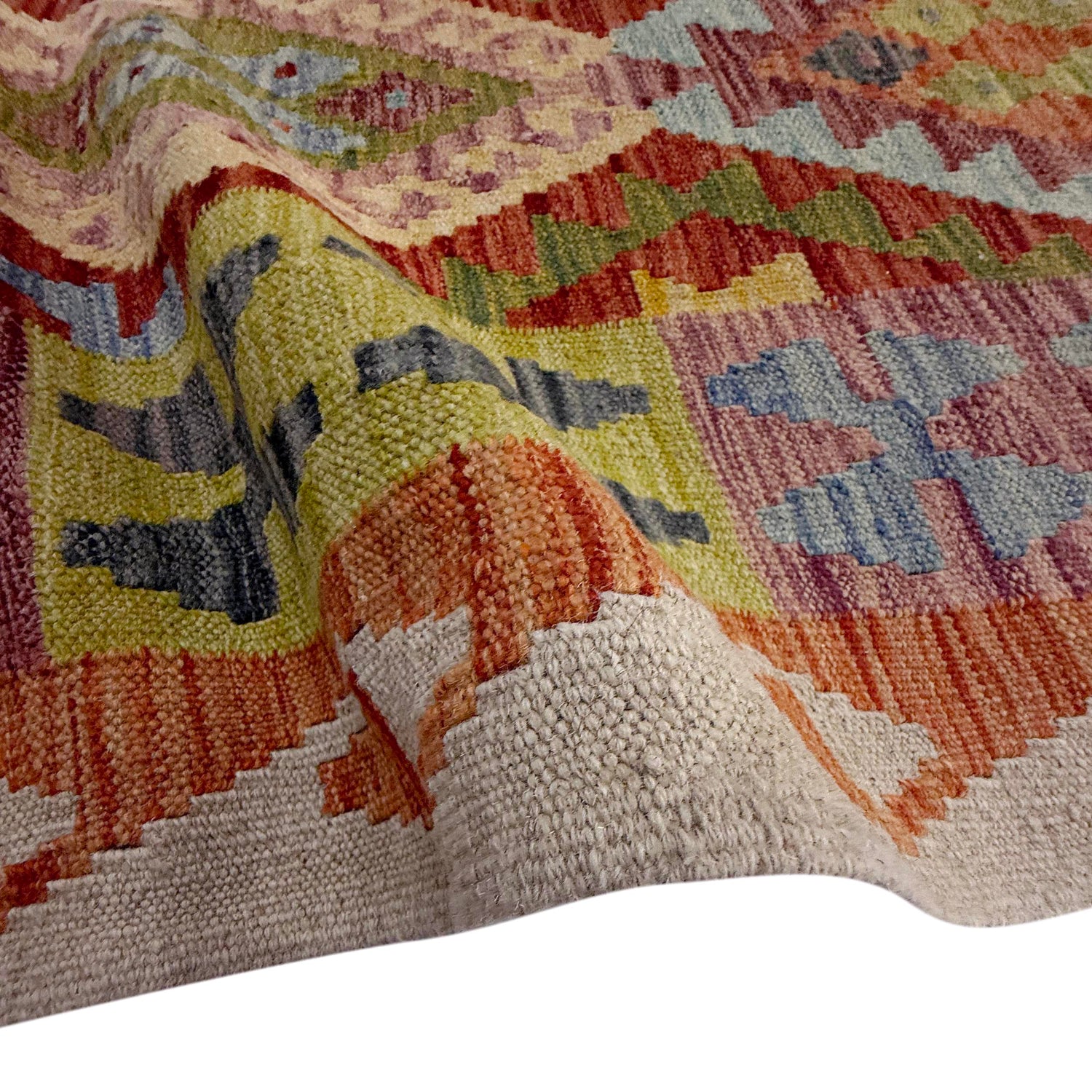 Handmade Vegetable Kilim 6' 8" x 9' 9" (ft) - No. Y37453