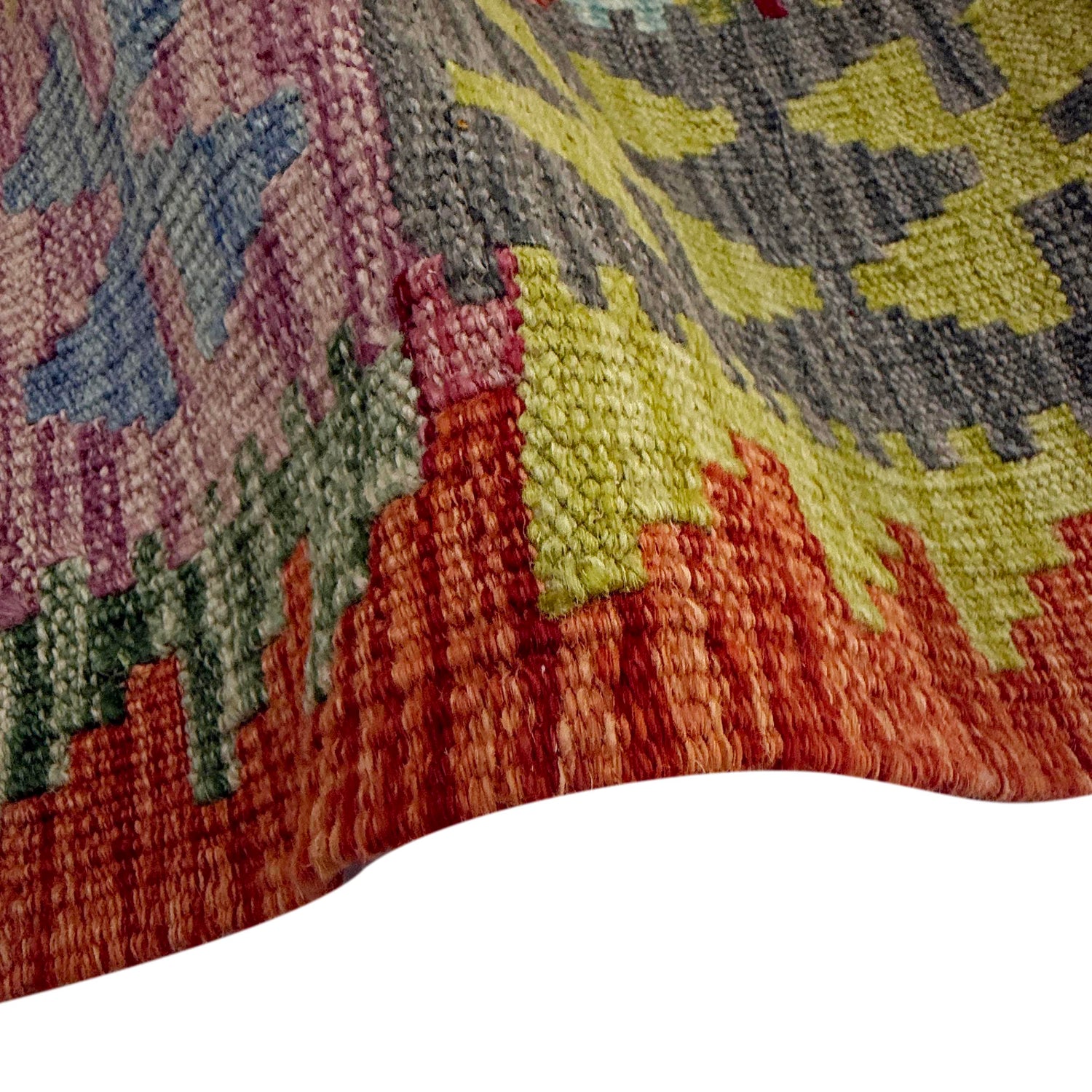 Handmade Vegetable Kelim 6' 8" x 9' 7" (ft) - No. Y37455