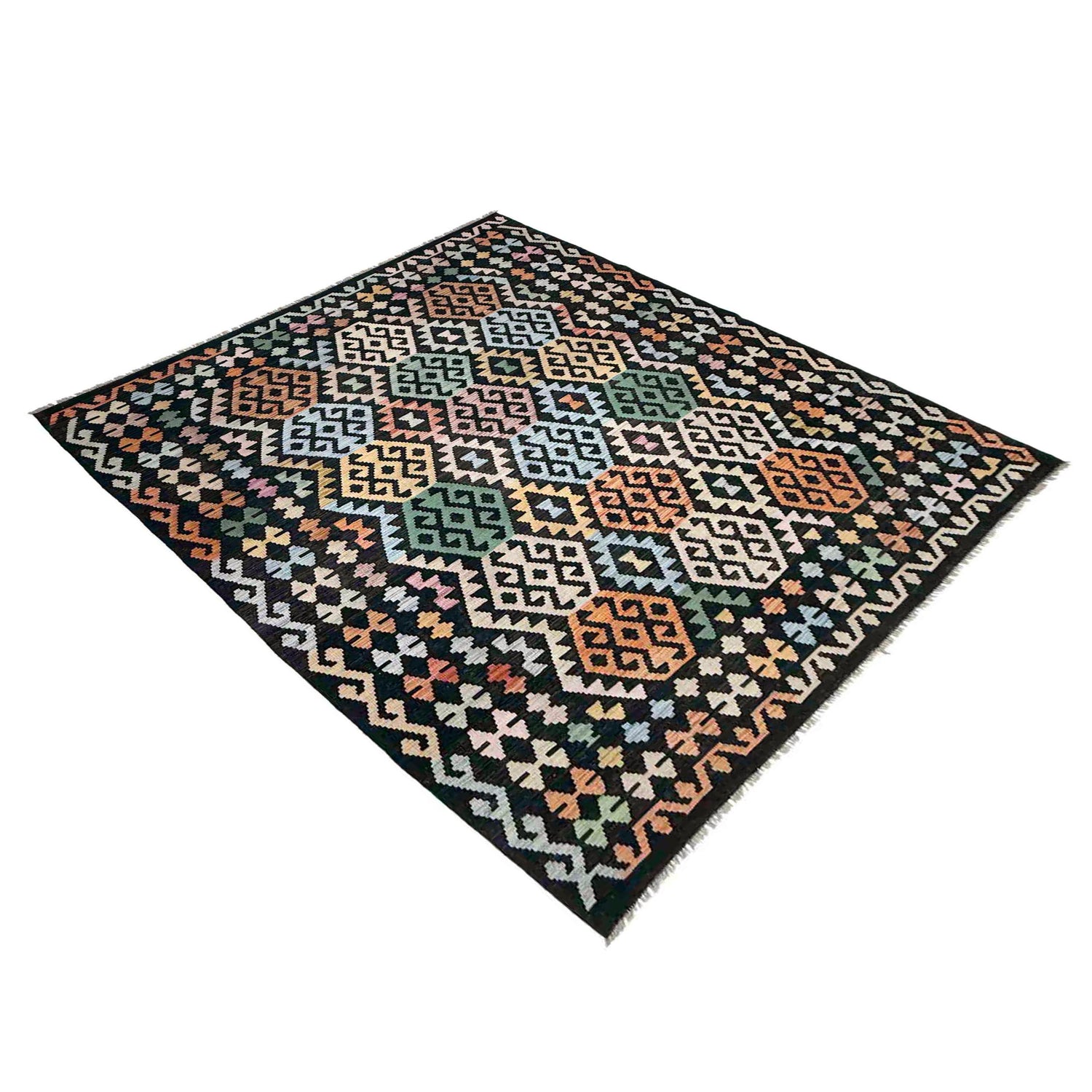 Handmade Vegetable Kilim 6' 2" x 8' 3" (ft) - No. Y39092