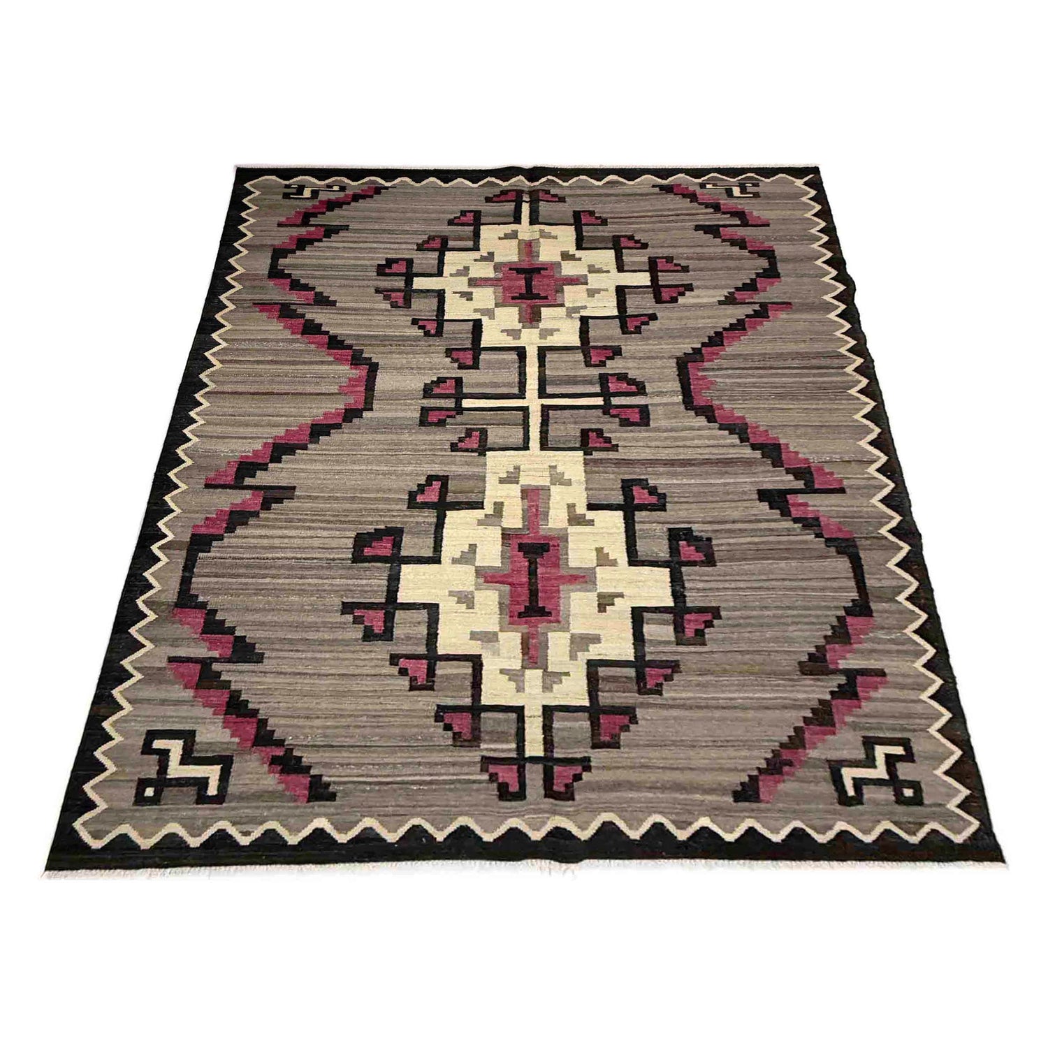Handmade Vegetable Kelim 6' 6" x 8' 8" (ft) - No. Y39094