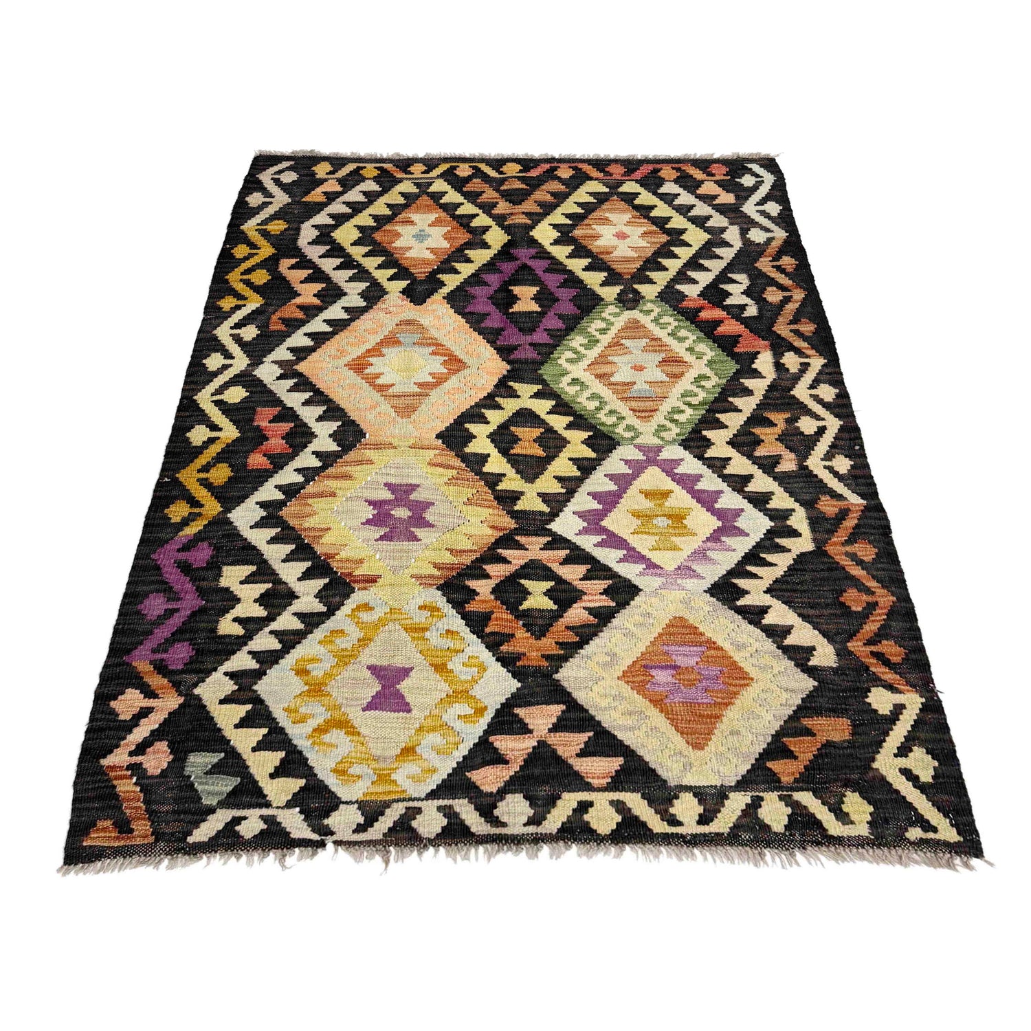 Handmade Vegetable Kilim 3' 4" x 5' 0" (ft) - No. Y39096