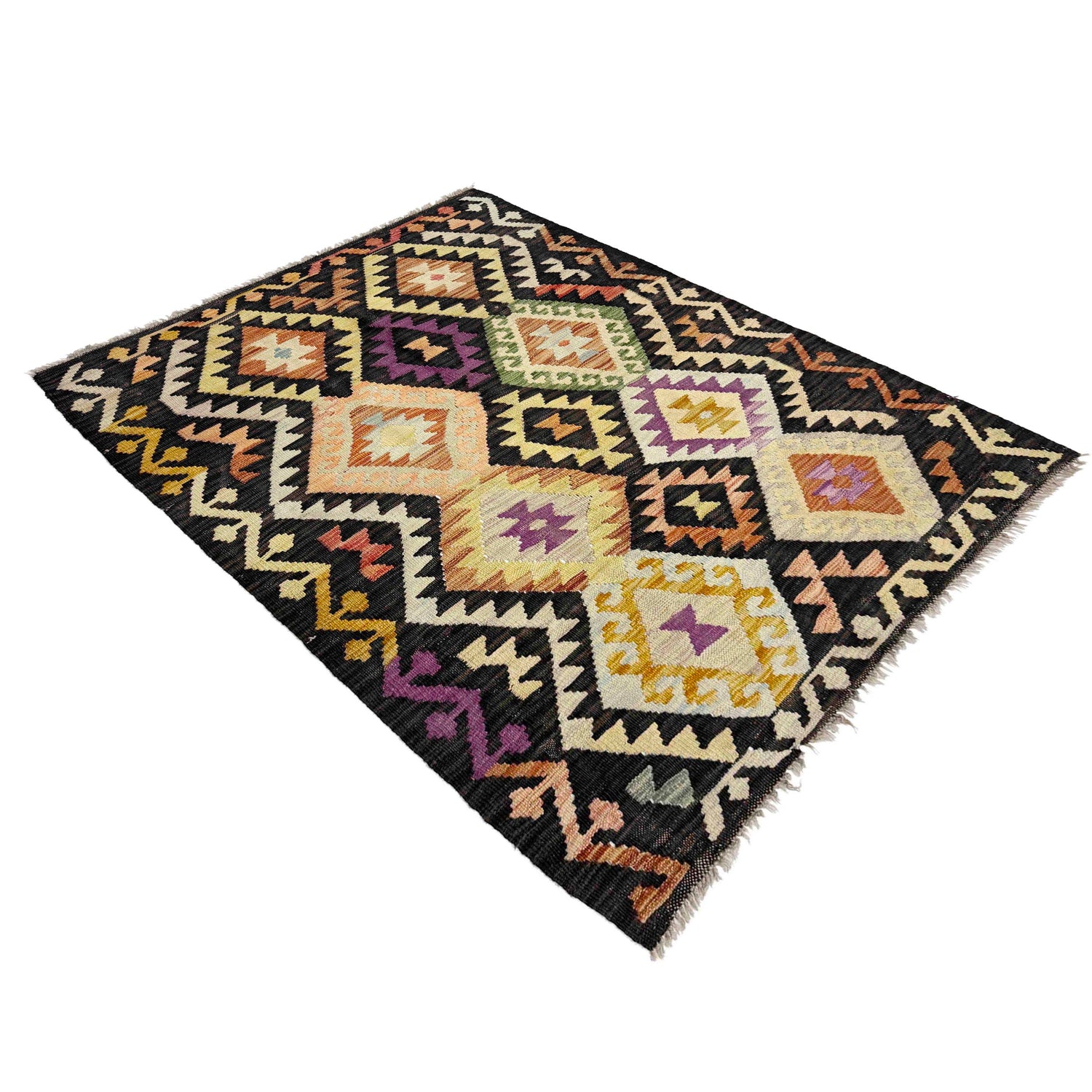 Handmade Vegetable Kilim 3' 4" x 5' 0" (ft) - No. Y39096