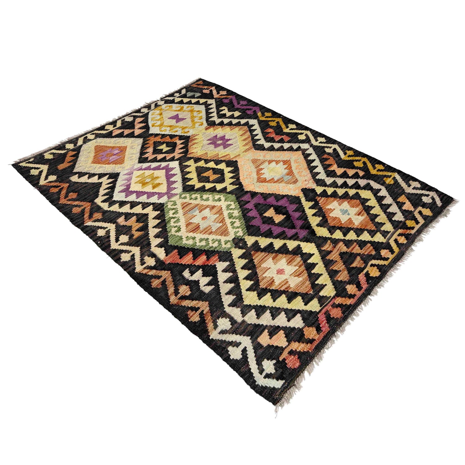 Handmade Vegetable Kilim 3' 4" x 5' 0" (ft) - No. Y39096
