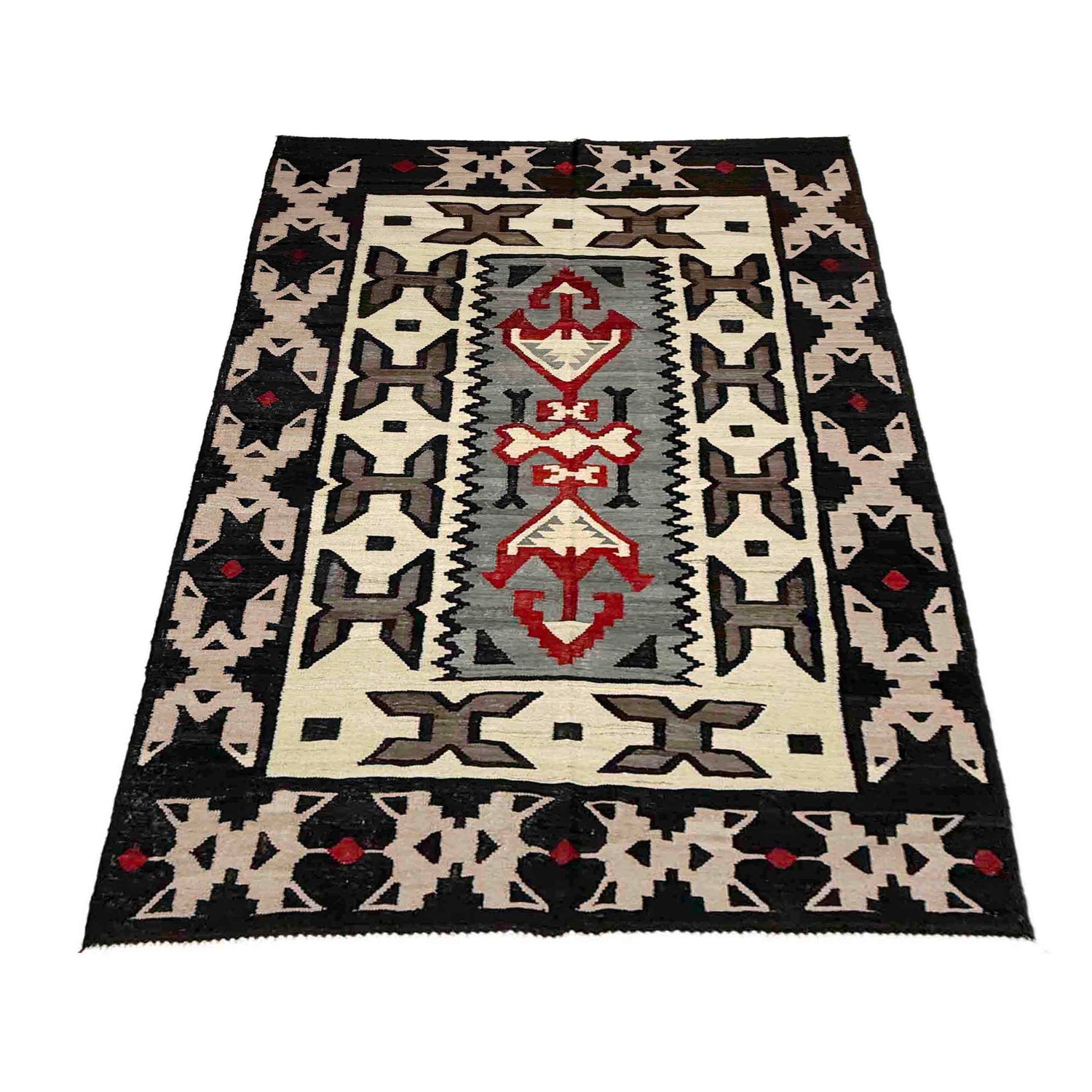 Handmade Vegetable Kelim 5' 8" x 8' 5" (ft) - No. Y39099