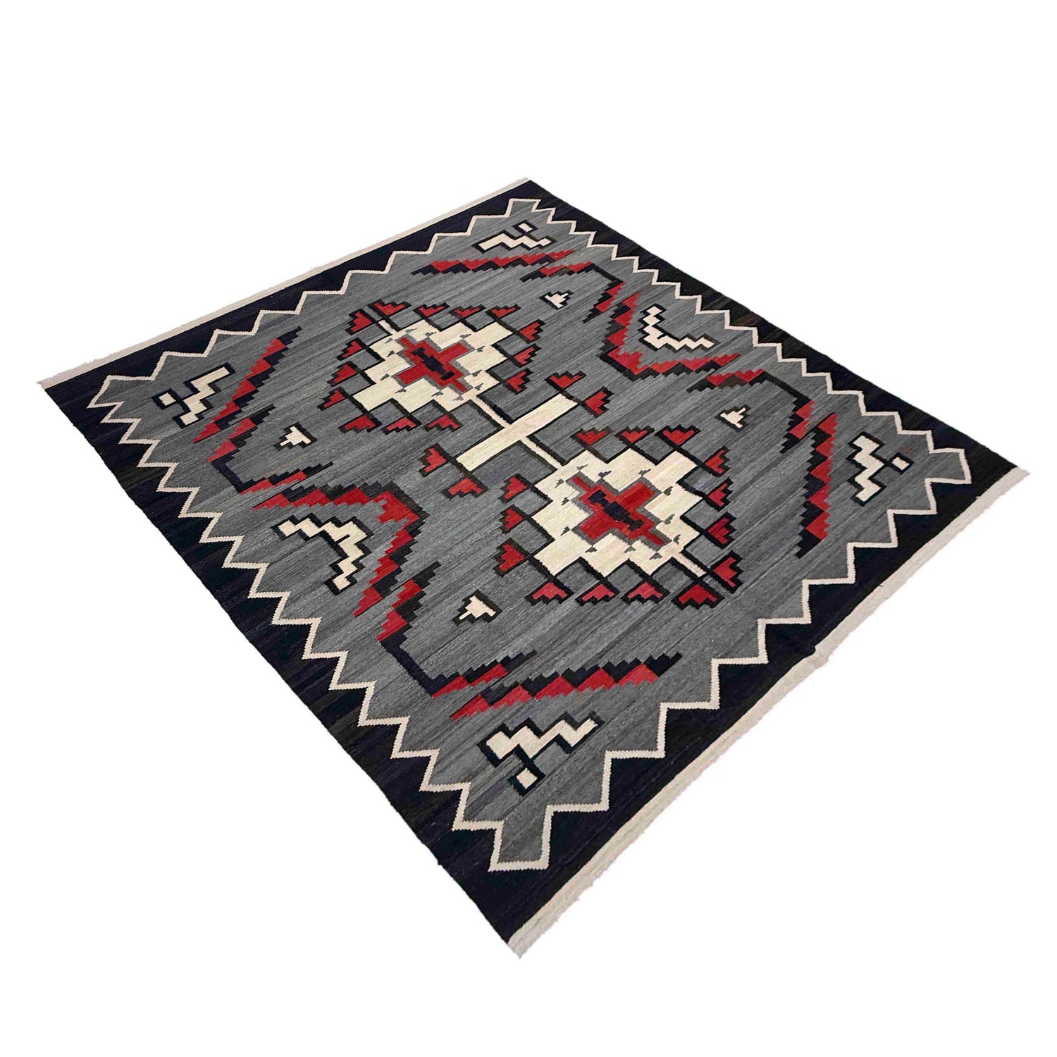 Handmade Vegetable Kilim 6' 4" x 8' 8" (ft) - No. Y39100