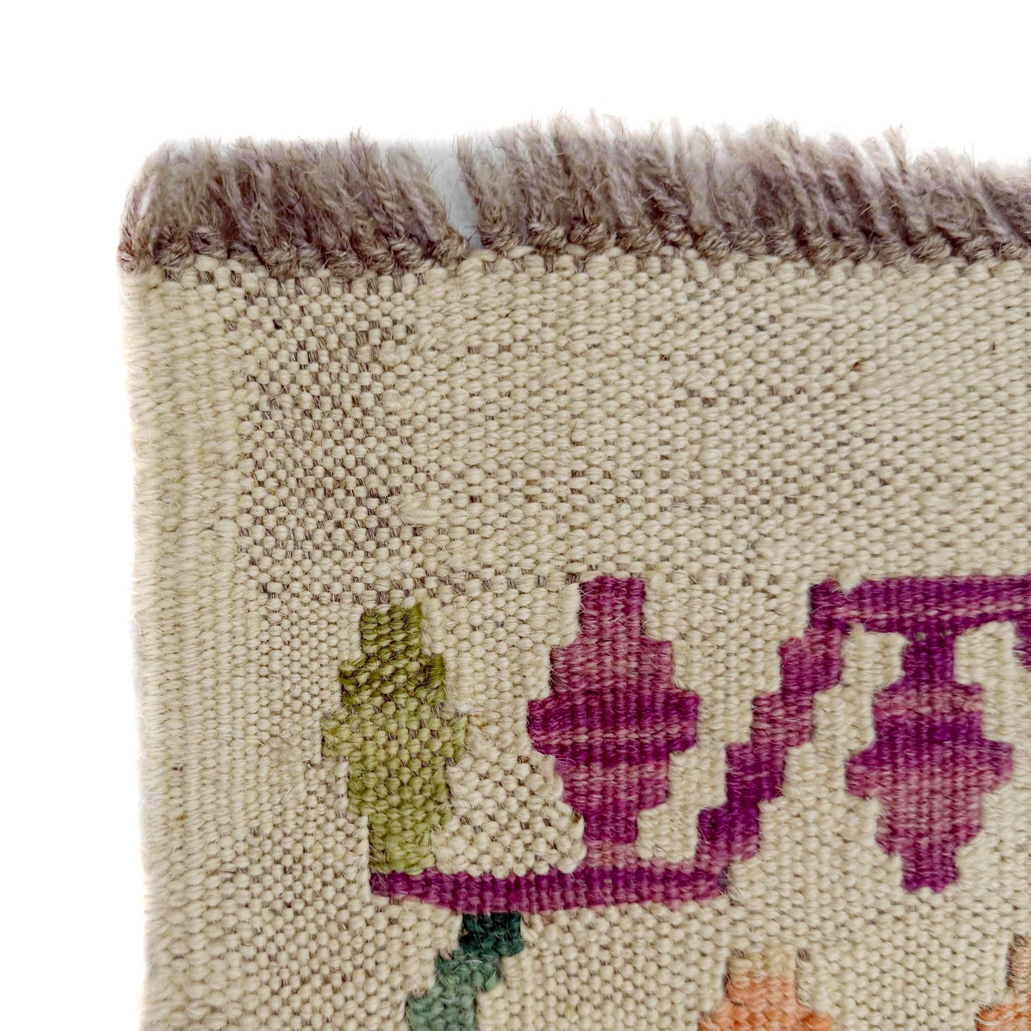 Handmade Vegetable Kilim 5' 0" x 6' 5" (ft) - No. Y39110