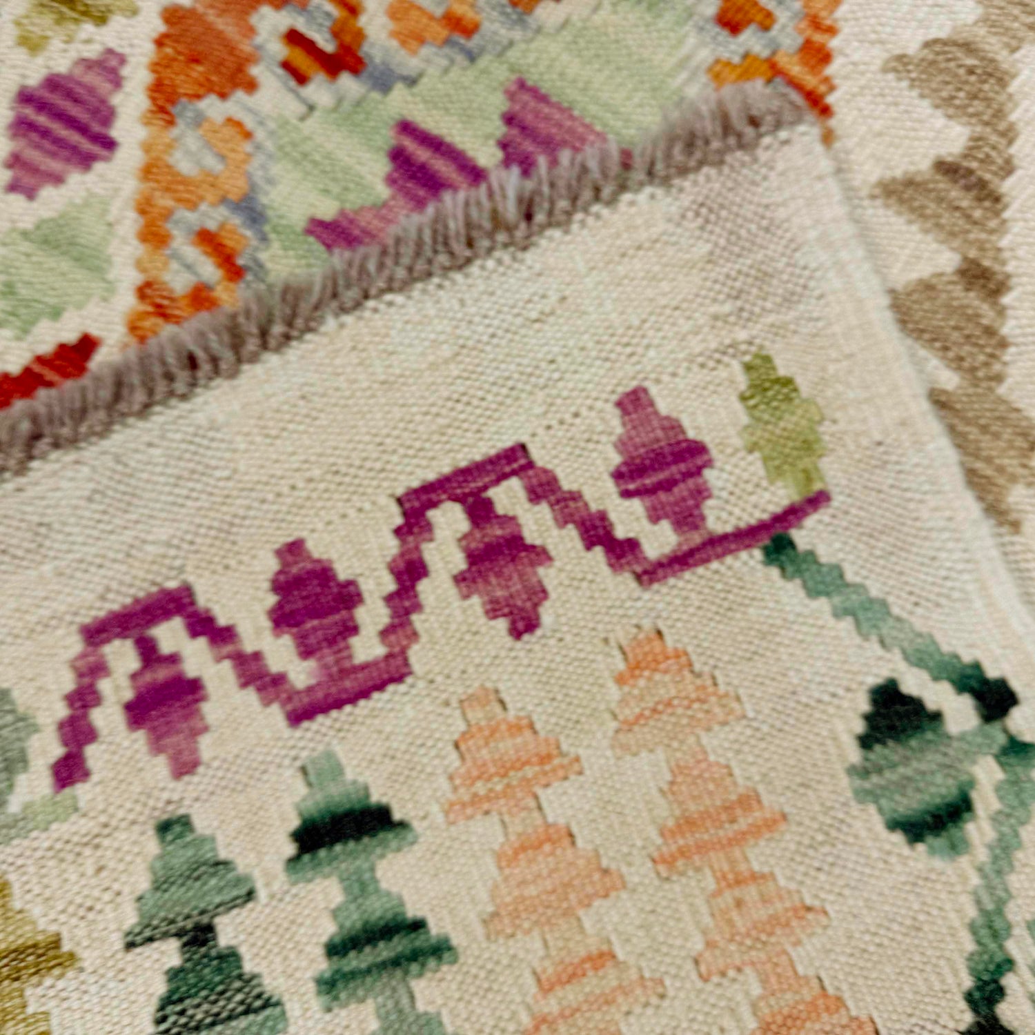 Handmade Vegetable Kilim 5' 0" x 6' 5" (ft) - No. Y39110