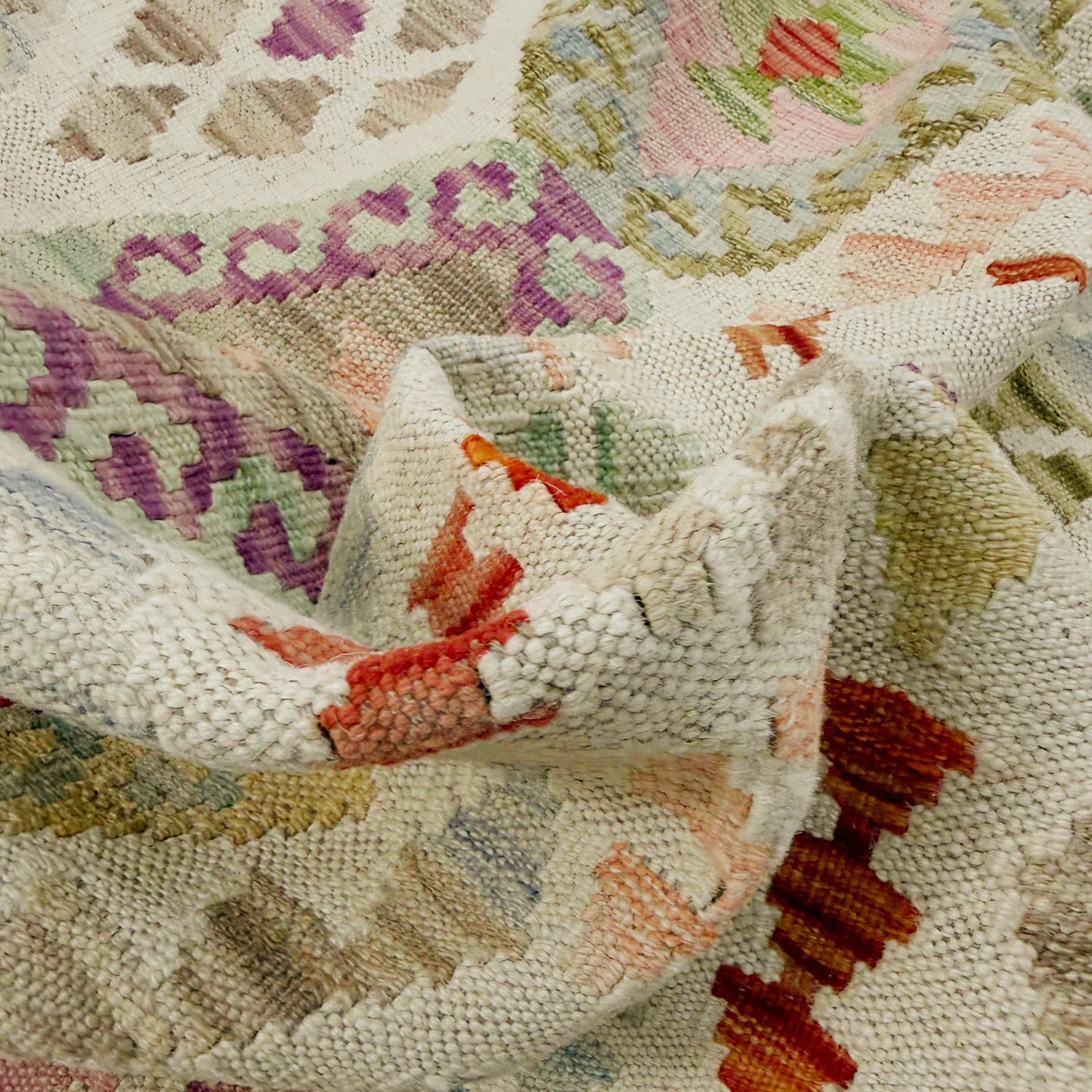 Handmade Vegetable Kilim 5' 0" x 6' 5" (ft) - No. Y39110
