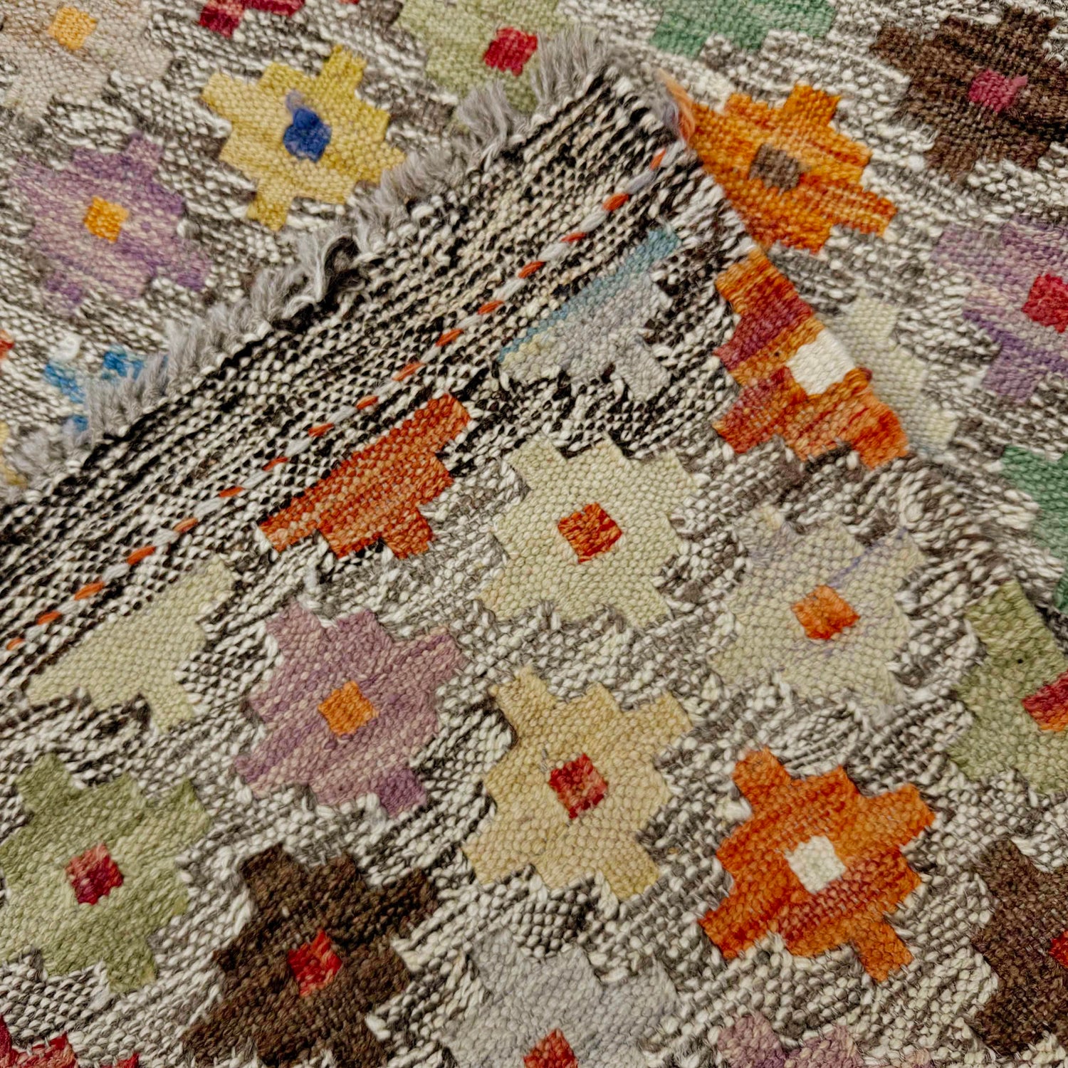 Handmade Vegetable Kelim 5' 1" x 6' 6" (ft) - No. Y39111