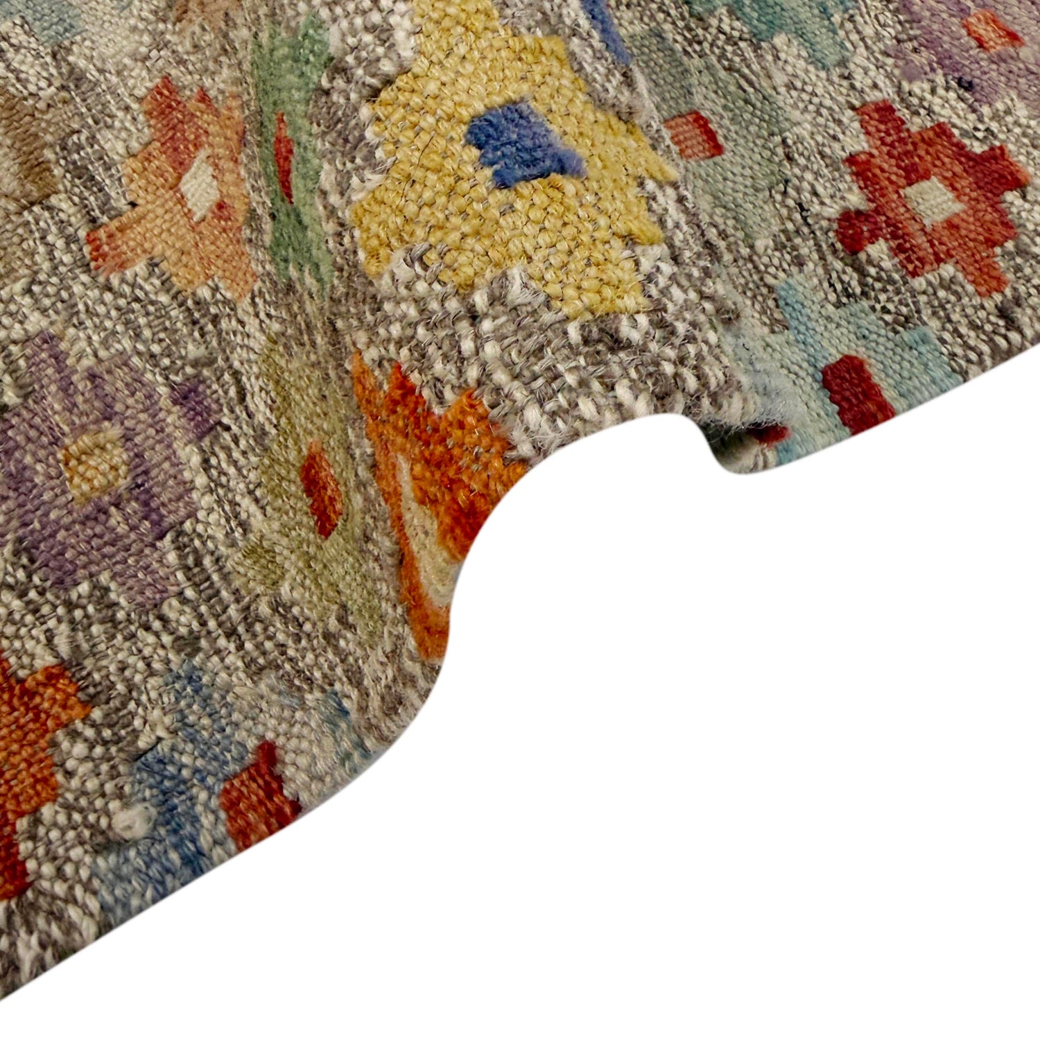 Handmade Vegetable Kelim 5' 1" x 6' 6" (ft) - No. Y39111