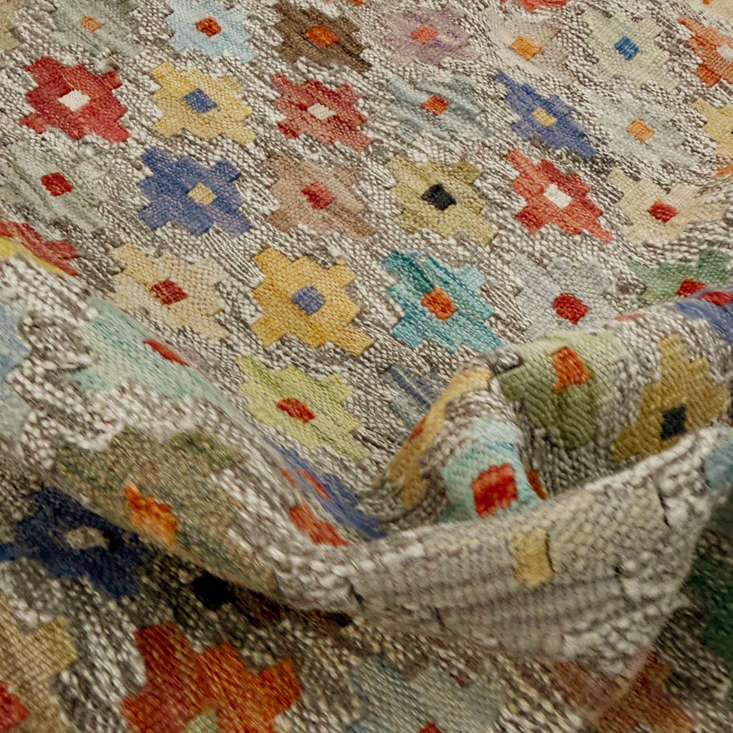 Handmade Vegetable Kelim 5' 1" x 6' 6" (ft) - No. Y39111