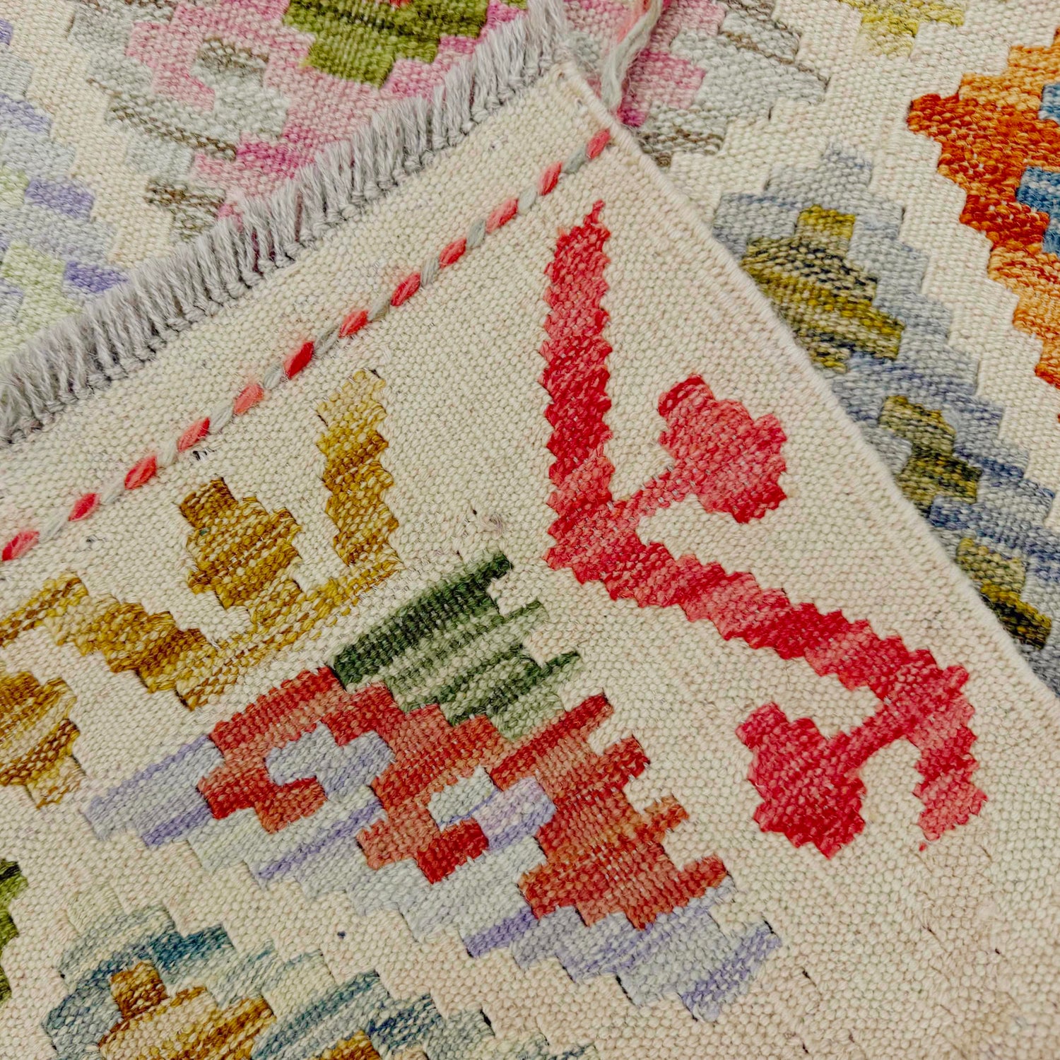 Handmade Vegetable Kelim 4' 10" x 6' 7" (ft) - No. Y39127