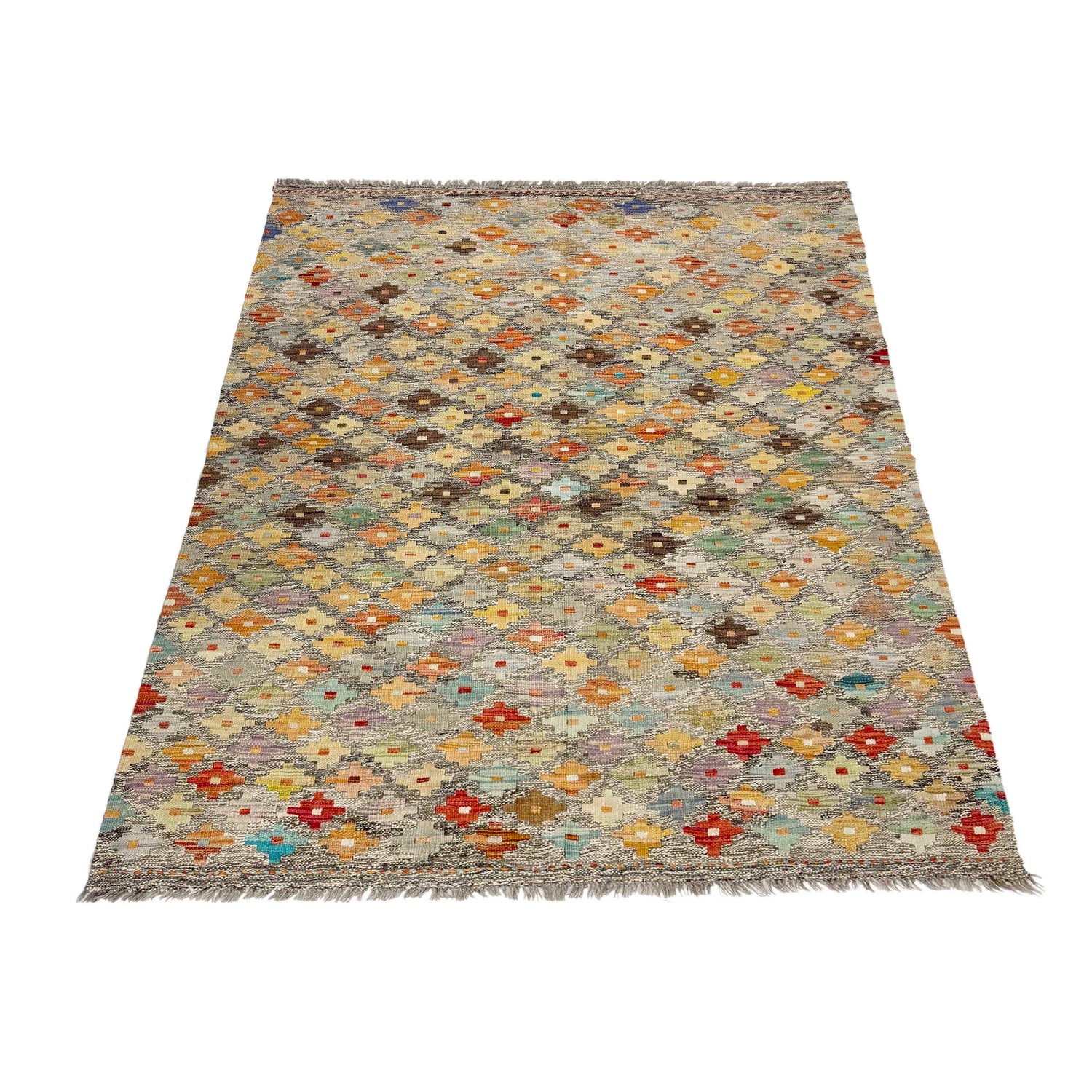 Handmade Vegetable Kelim 4' 11" x 6' 7" (ft) - No. Y39130