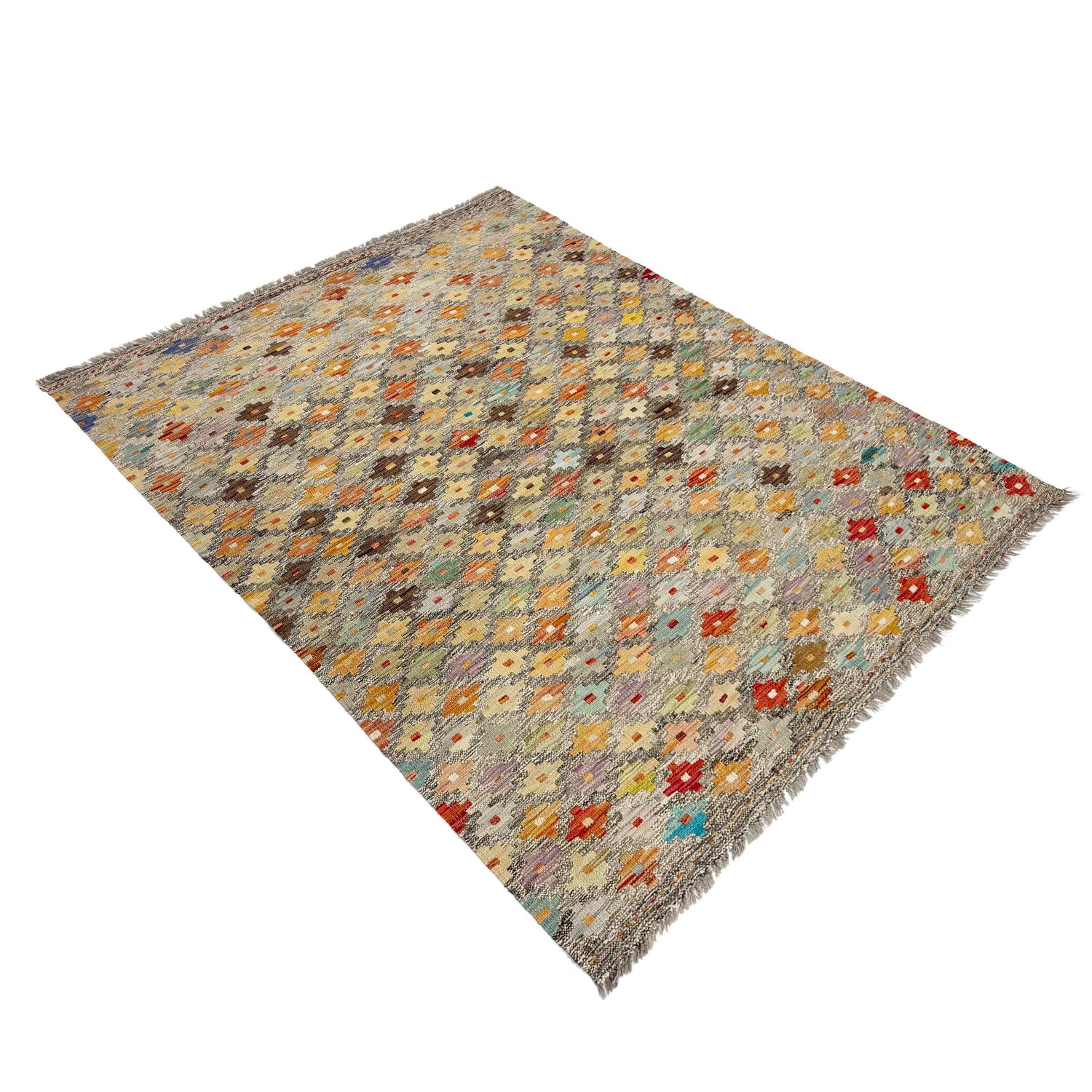 Handmade Vegetable Kelim 4' 11" x 6' 7" (ft) - No. Y39130