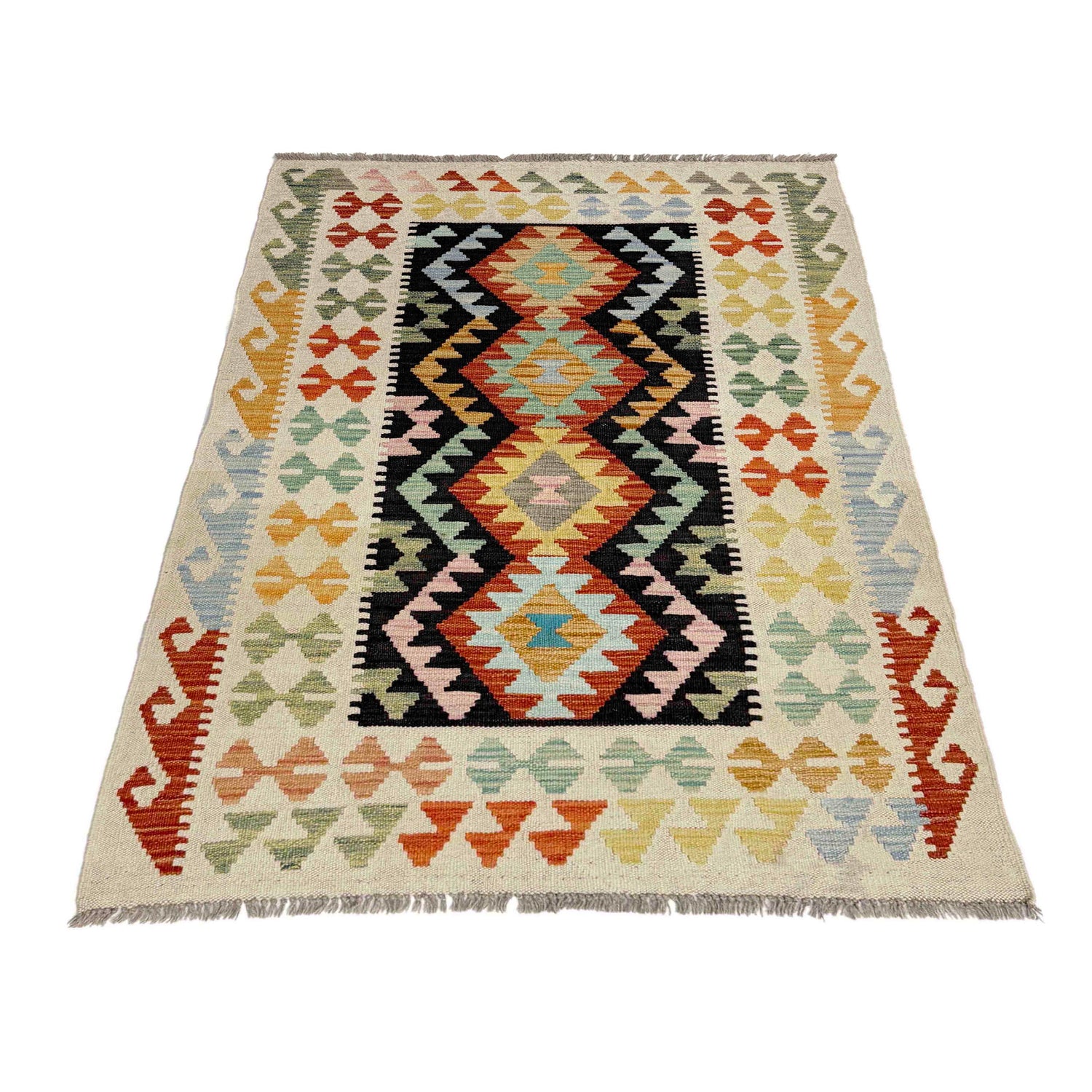 Handmade Vegetable Kilim 3' 3" x 4' 10" (ft) - No. Y39135