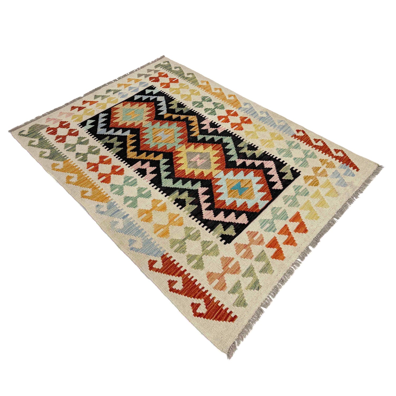 Handmade Vegetable Kilim 3' 3" x 4' 10" (ft) - No. Y39135