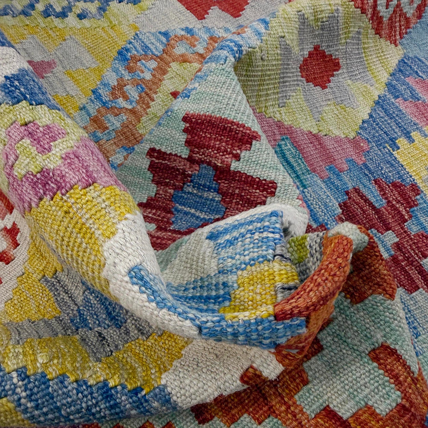 Handmade Vegetable Kilim 5' 1" x 6' 6" (ft) - No. Y39138