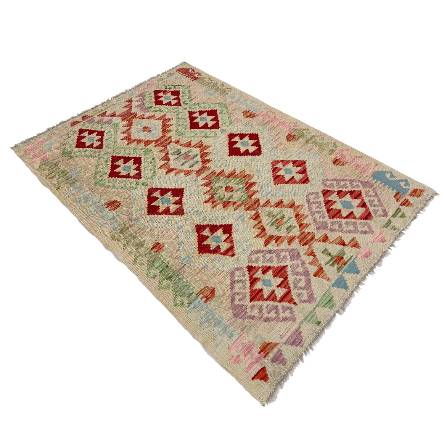 Handmade Vegetable Kelim 2' 11" x 4' 5" (ft) - No. Y39140