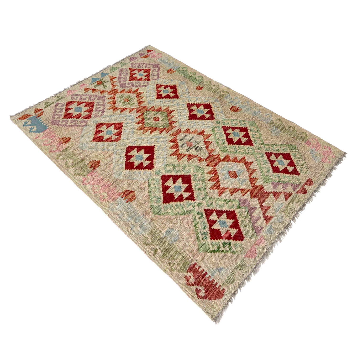Handmade Vegetable Kelim 2' 11" x 4' 5" (ft) - No. Y39140