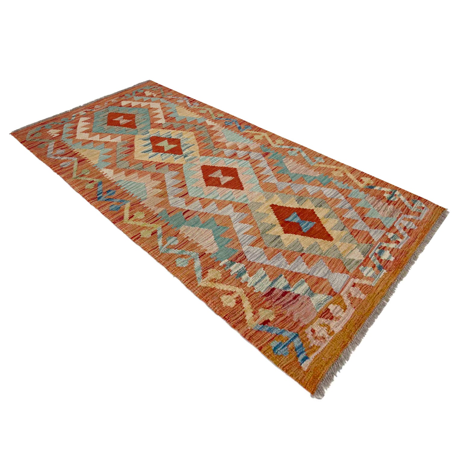 Vegetable Kelim Runner 2' 6" x 5' 1" (ft)- No. Y39142
