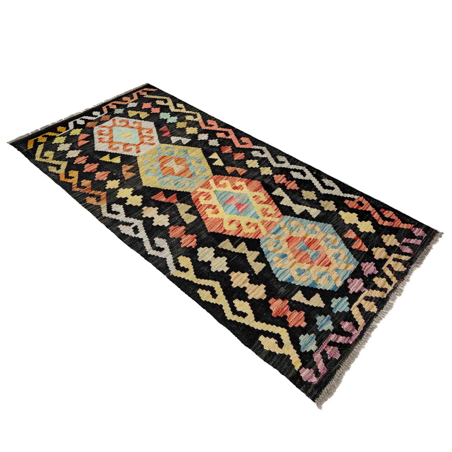 Vegetable Kilim Runner 2' 4" x 4' 7" (ft)- No. Y39143