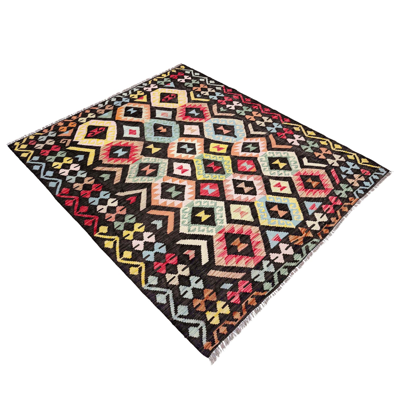 Handmade Vegetable Kilim 5' 2" x 6' 6" (ft) - No. Y39144