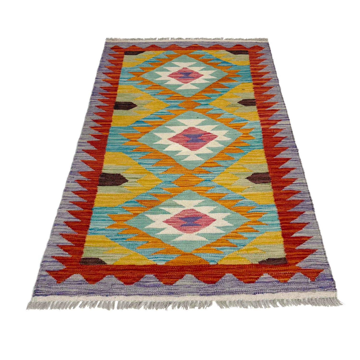 Handmade Vegetable Kilim 2' 6" x 4' 3" (ft) - No. Y39161