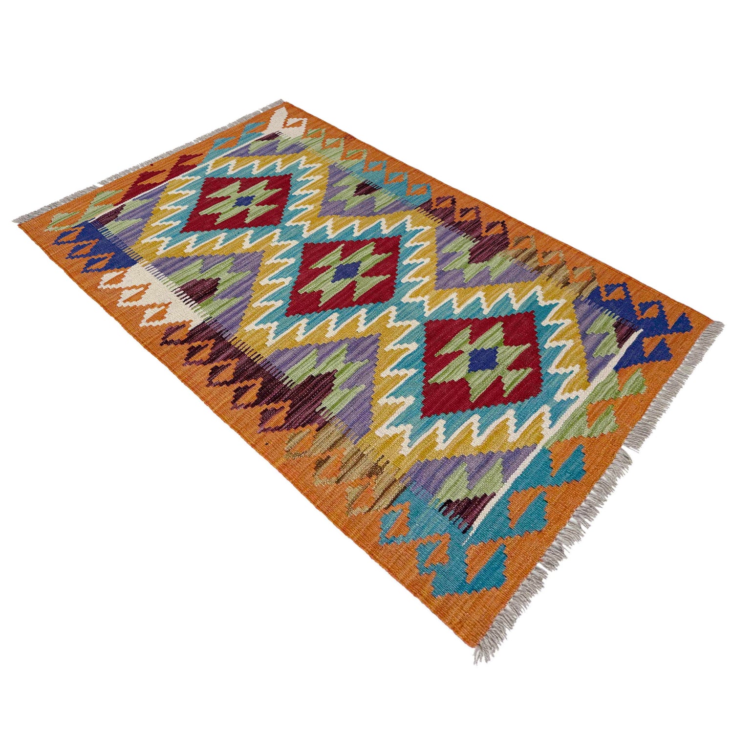 Handmade Vegetable Kelim 2' 6" x 4' 3" (ft) - No. Y39162