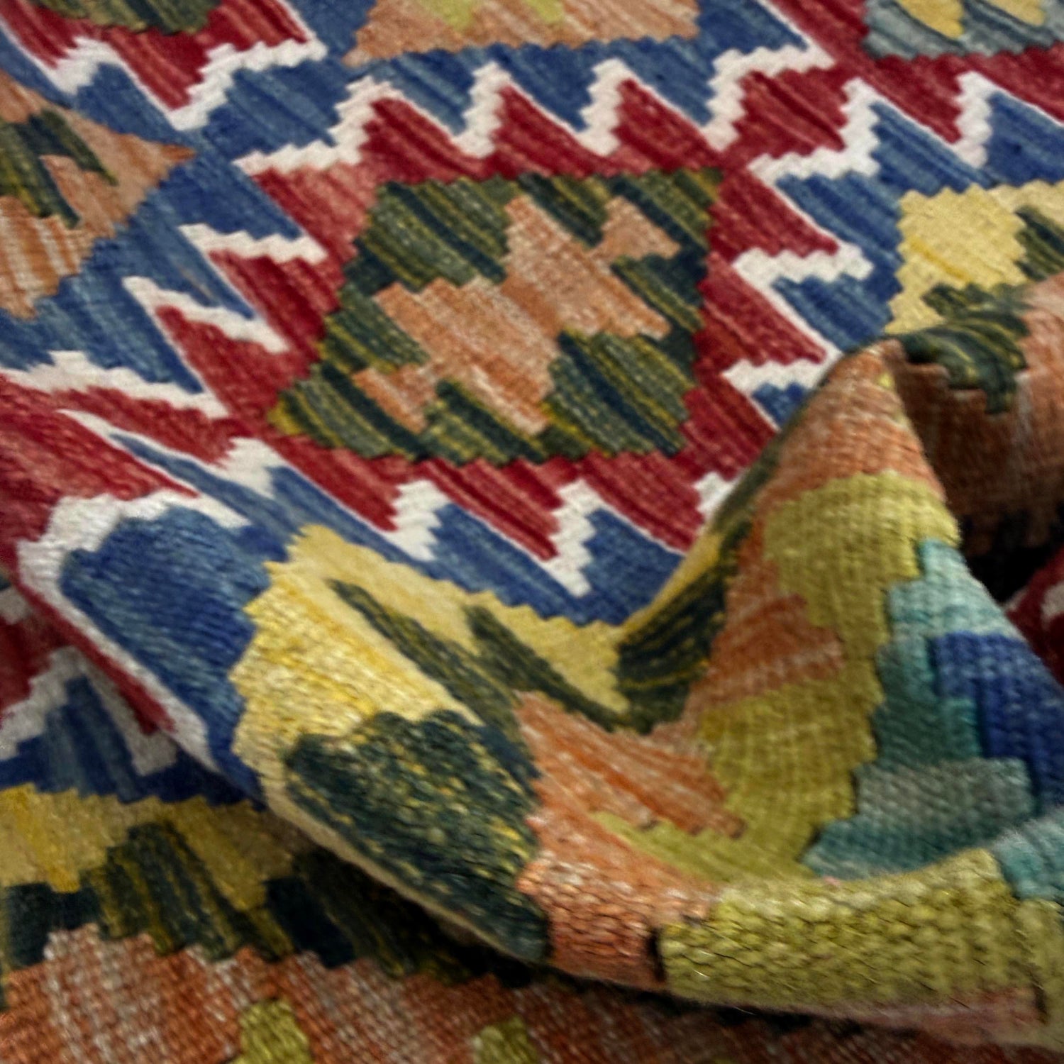 Handmade Vegetable Kelim 3' 5" x 5' 3" (ft) - No. Y39163