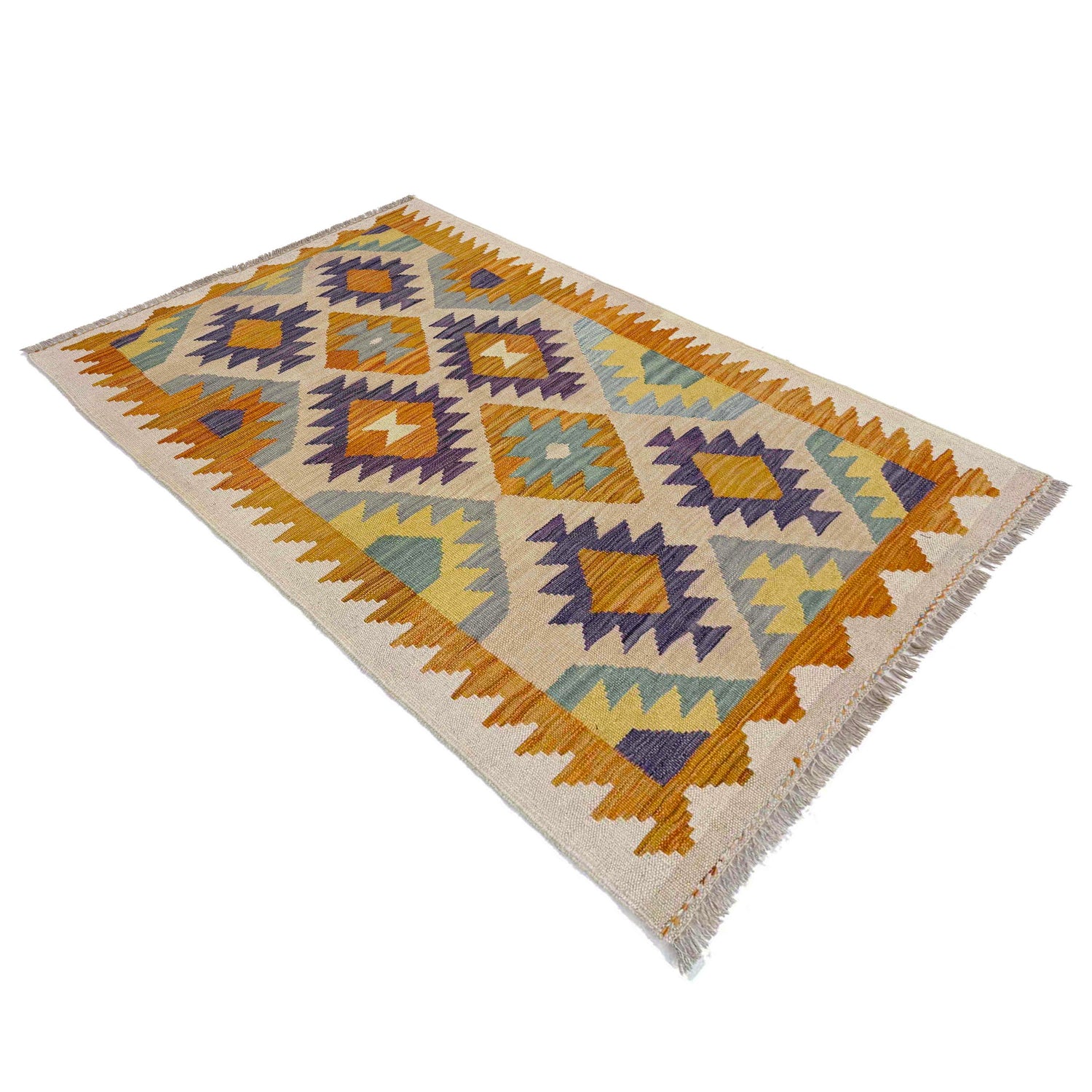 Handmade Vegetable Kilim 2' 9" x 4' 9" (ft) - No. Y39166