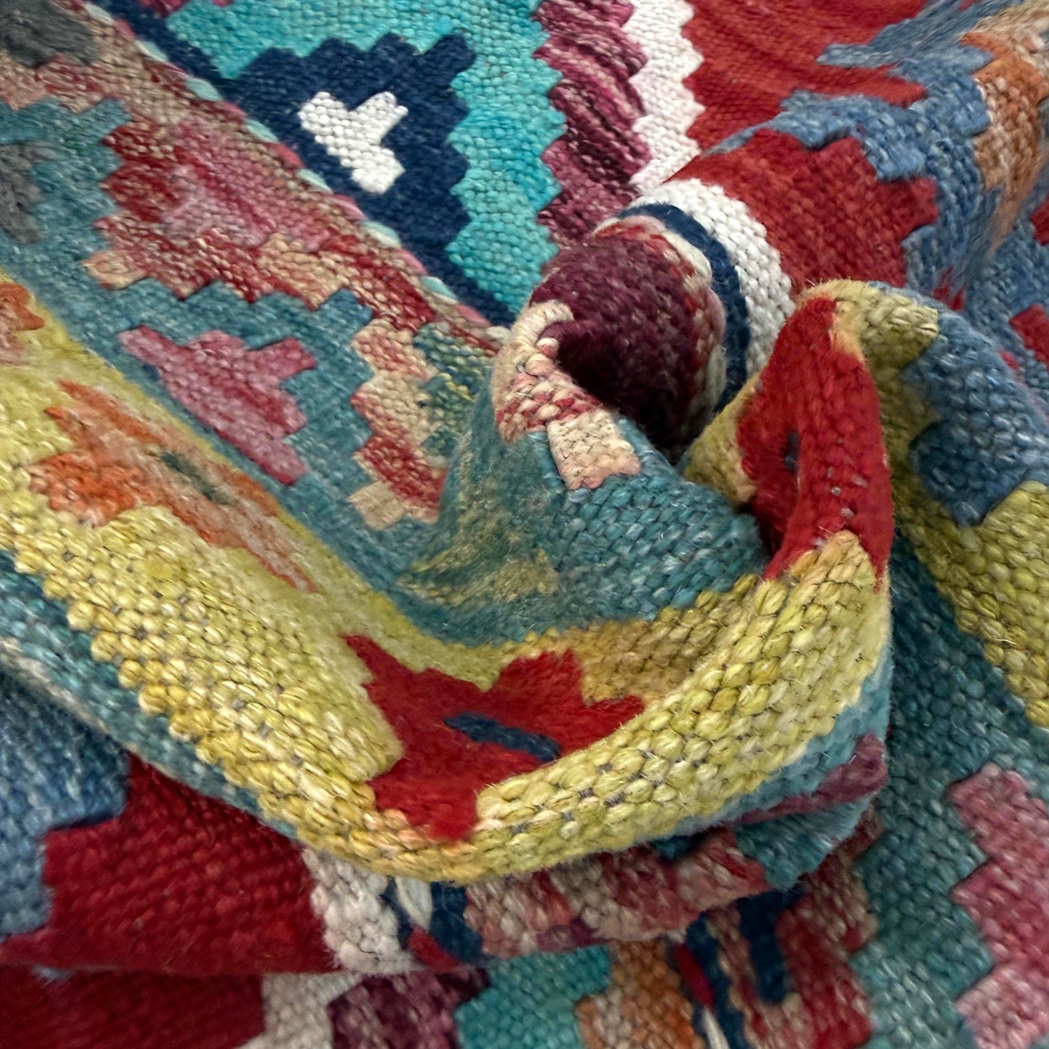 Handmade Vegetable Kelim 3' 4" x 4' 11" (ft) - No. Y39169