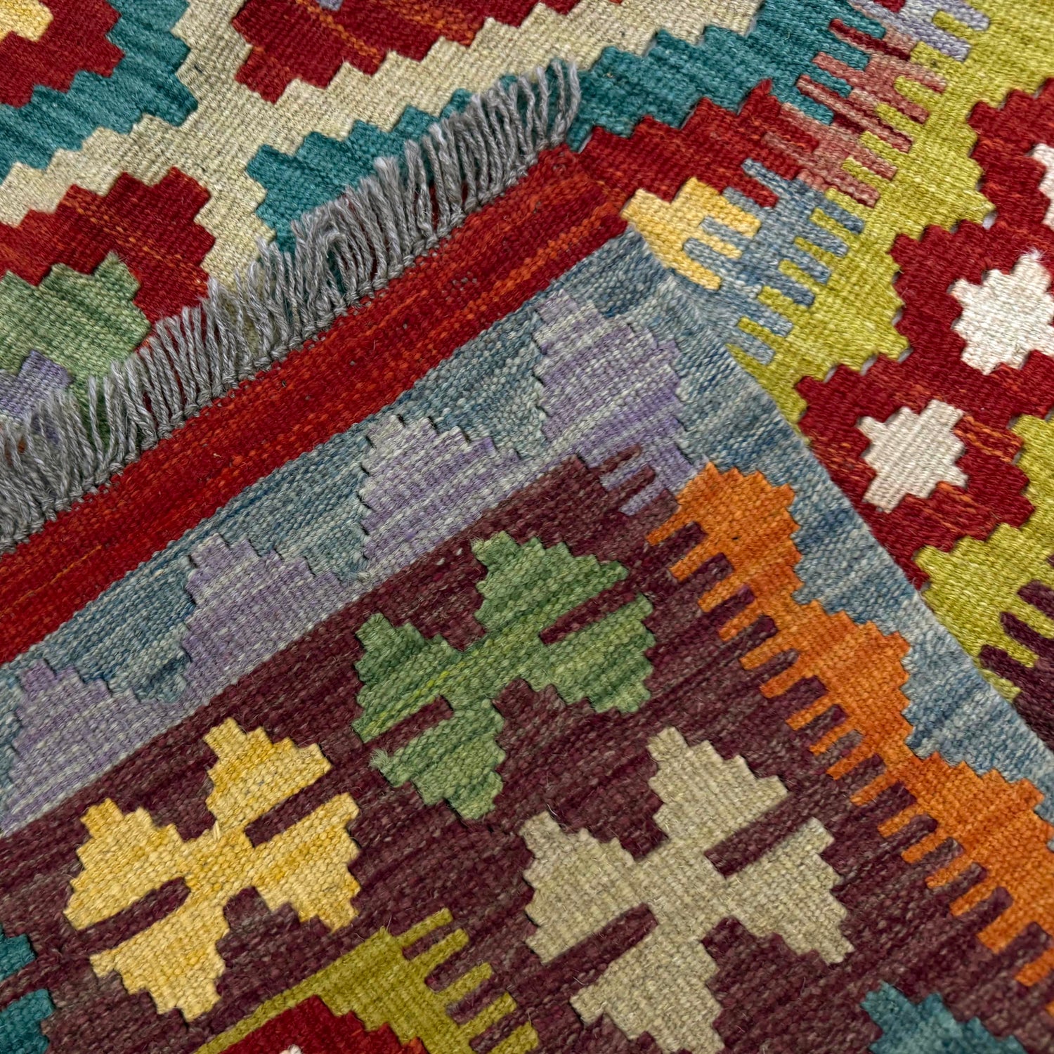 Handmade Vegetable Kilim 3' 4" x 4' 11" (ft) - No. Y39170