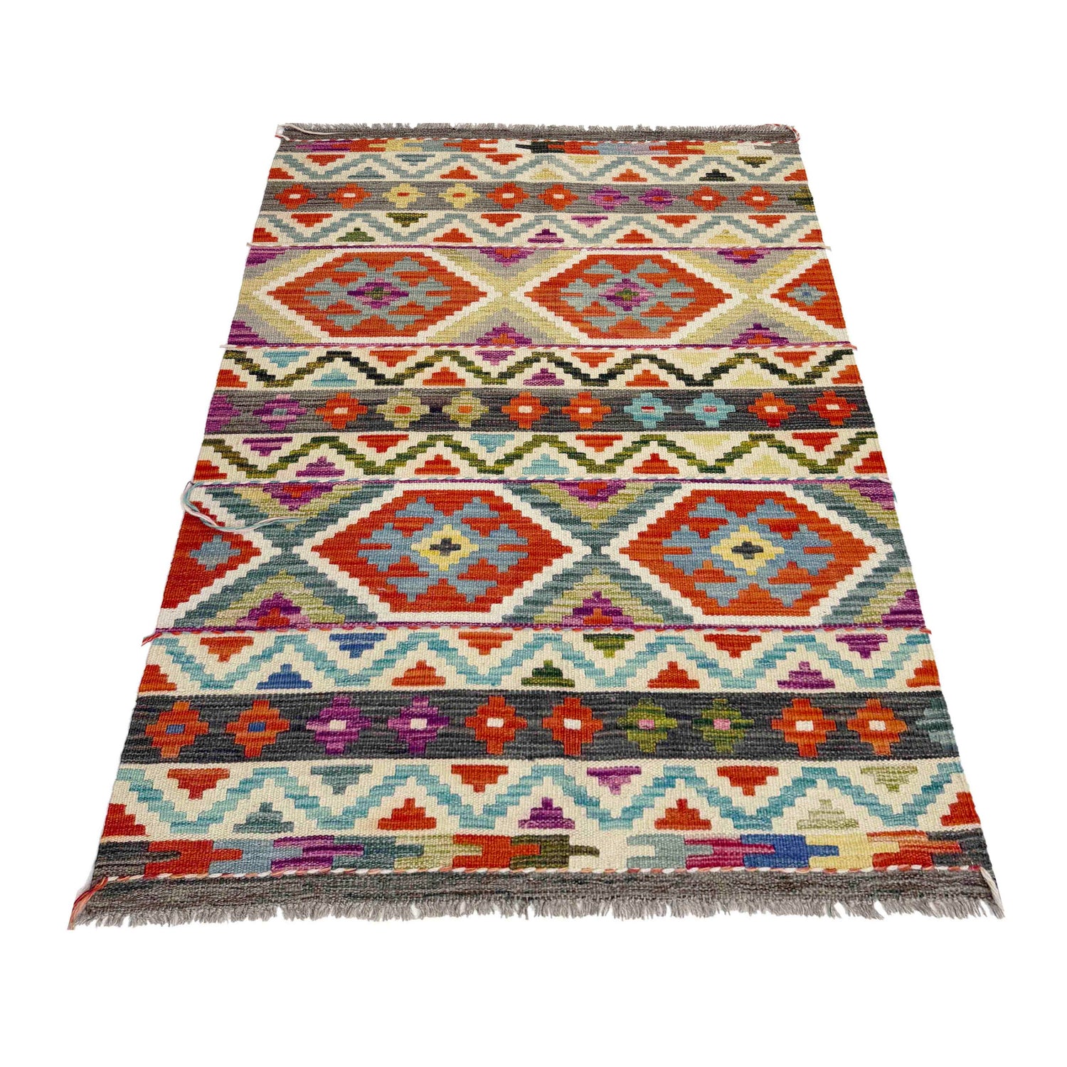 Handmade Vegetable Kilim 3' 3" x 5' 1" (ft) - No. Y39173