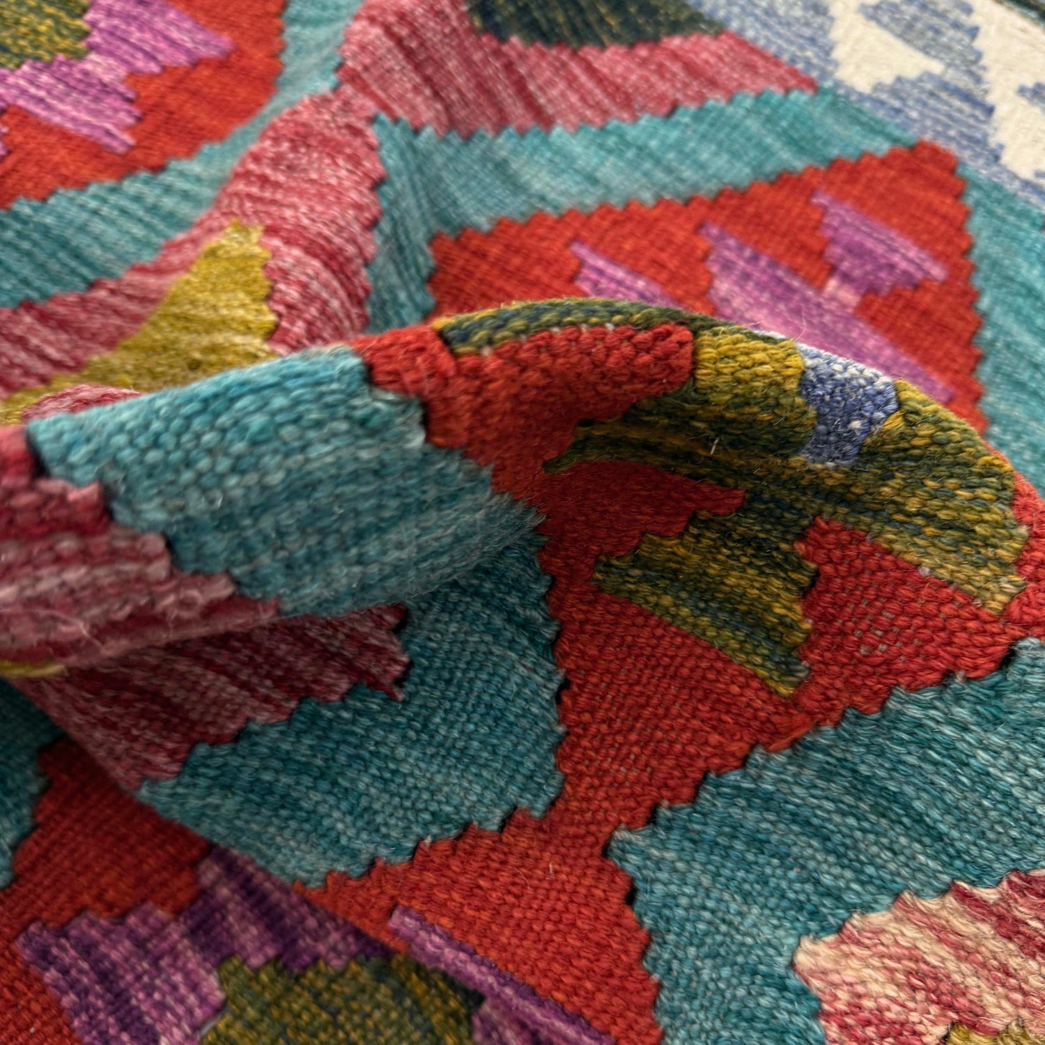 Handmade Vegetable Kelim 3' 1" x 4' 6" (ft) - No. Y39174